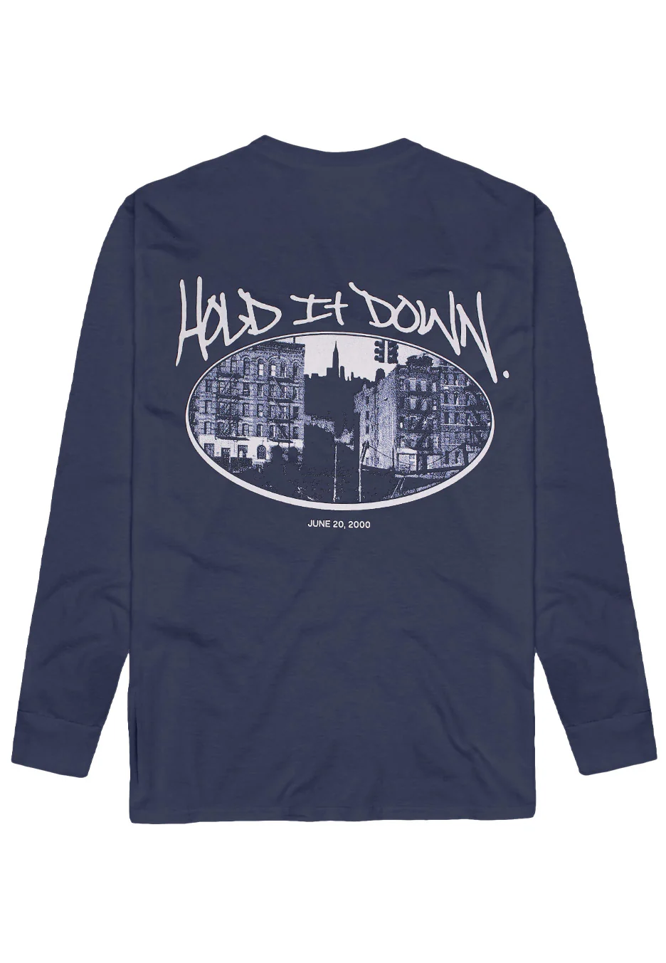 Hold It Down Logo 25 Years Anniversary Navy - Longsleeve - Image 8
