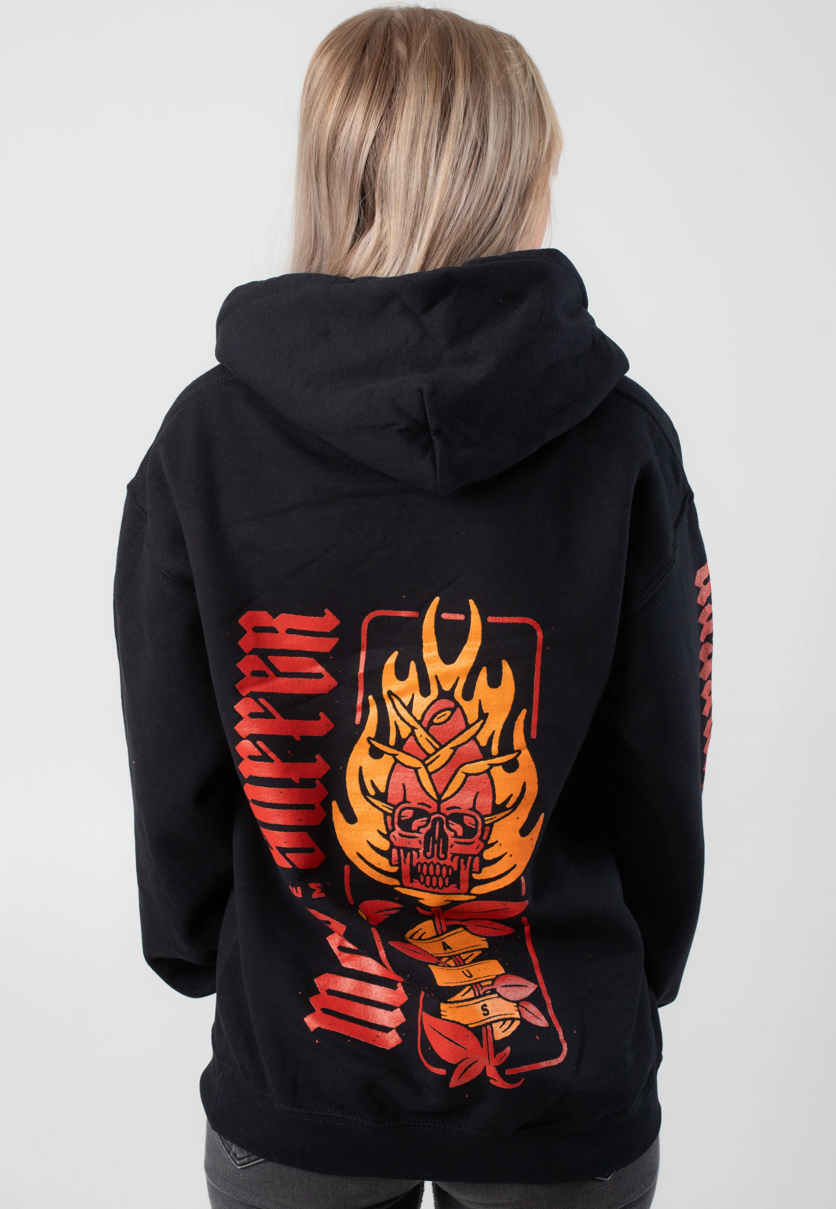 Make Them Suffer - Burning Skull Rose - Hoodie - Image 6