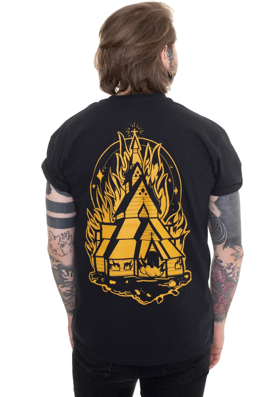Mental Cruelty - Burning Church - T-Shirt - Image 5