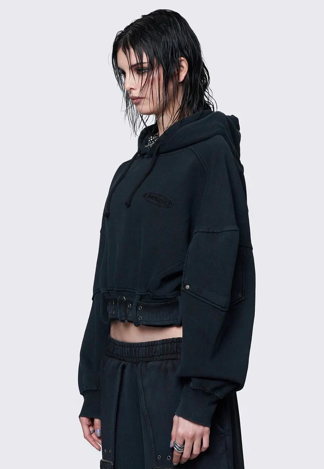 Minga London - Ash Wash Cropped - Hoodie - Image 4