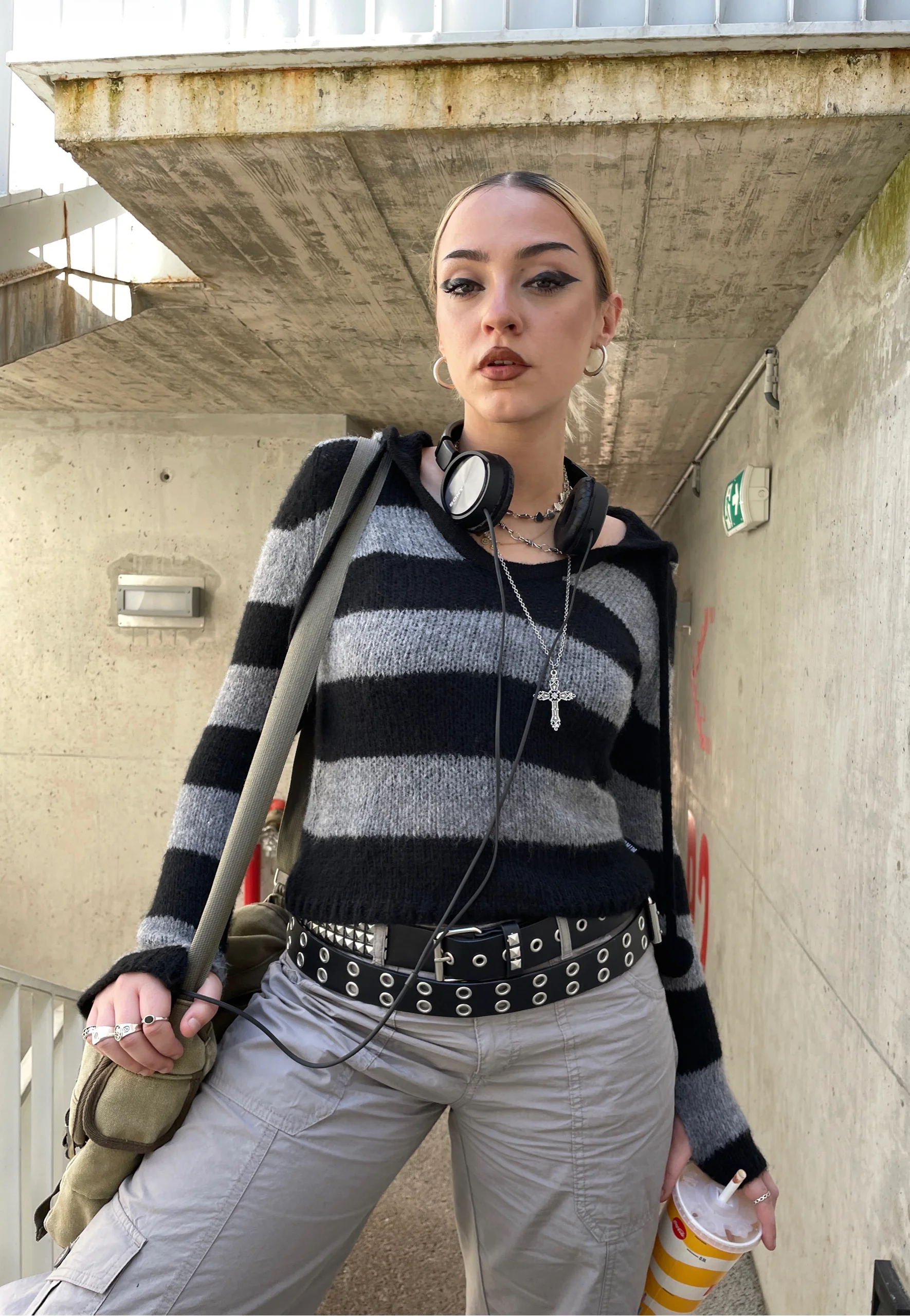 Minga London - Cleo Y2K Cargo Grey - Pants - Image 6
