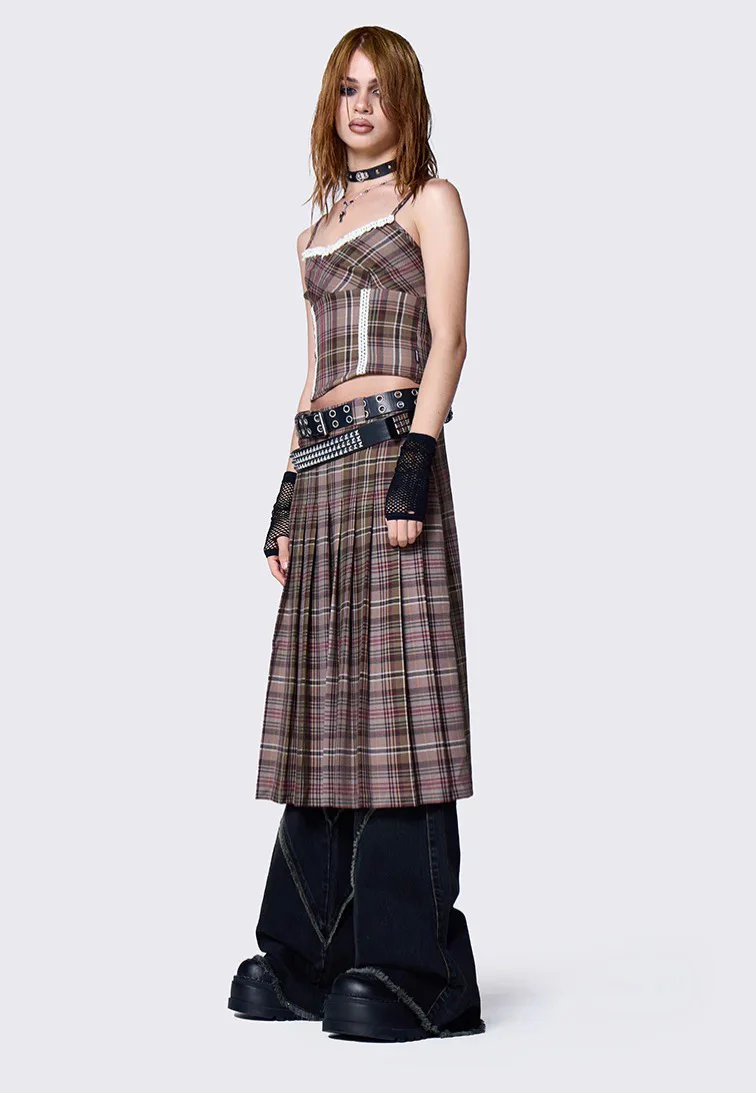 Minga London - Nenna Pleated Tartan - Skirt - Image 3