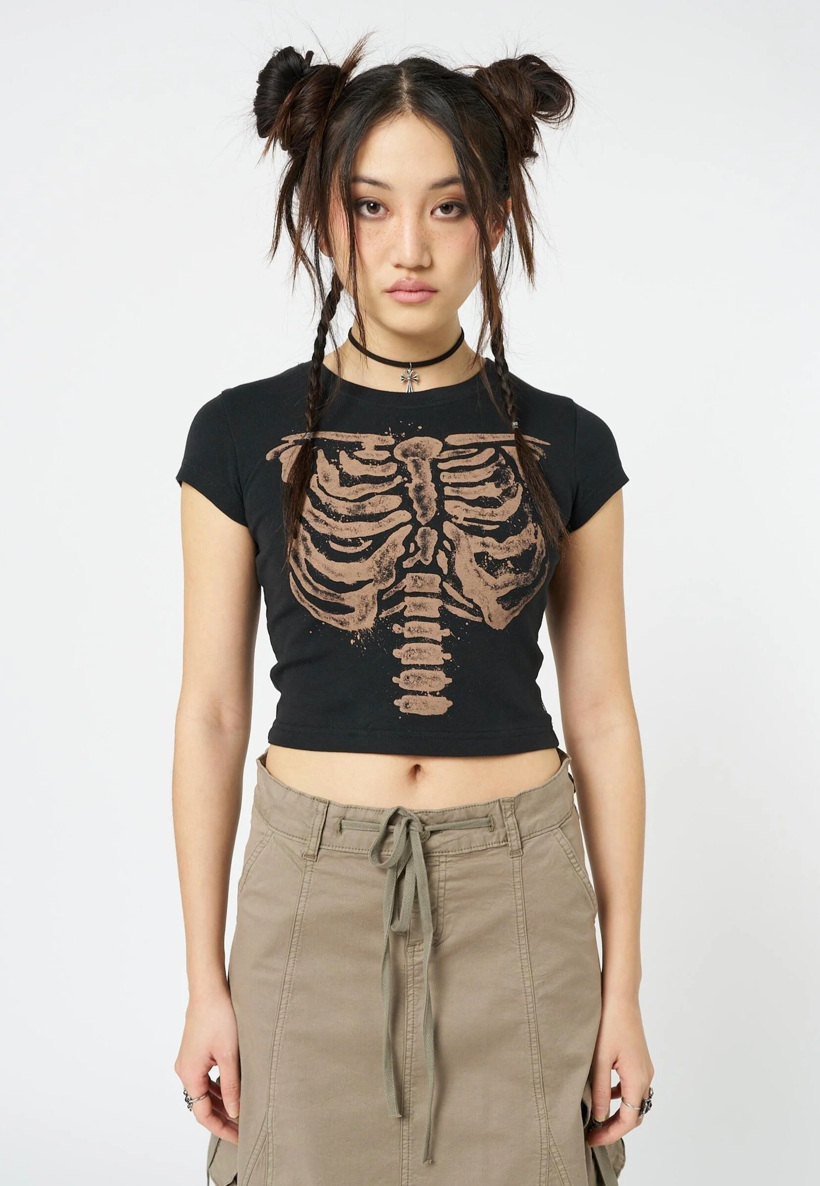 Minga London - Skeleton Black Graphic Print Baby Black - T-Shirt - Image 5