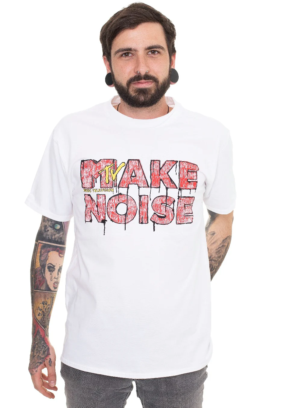 MTV - Make Noise White - T-Shirt - Image 3