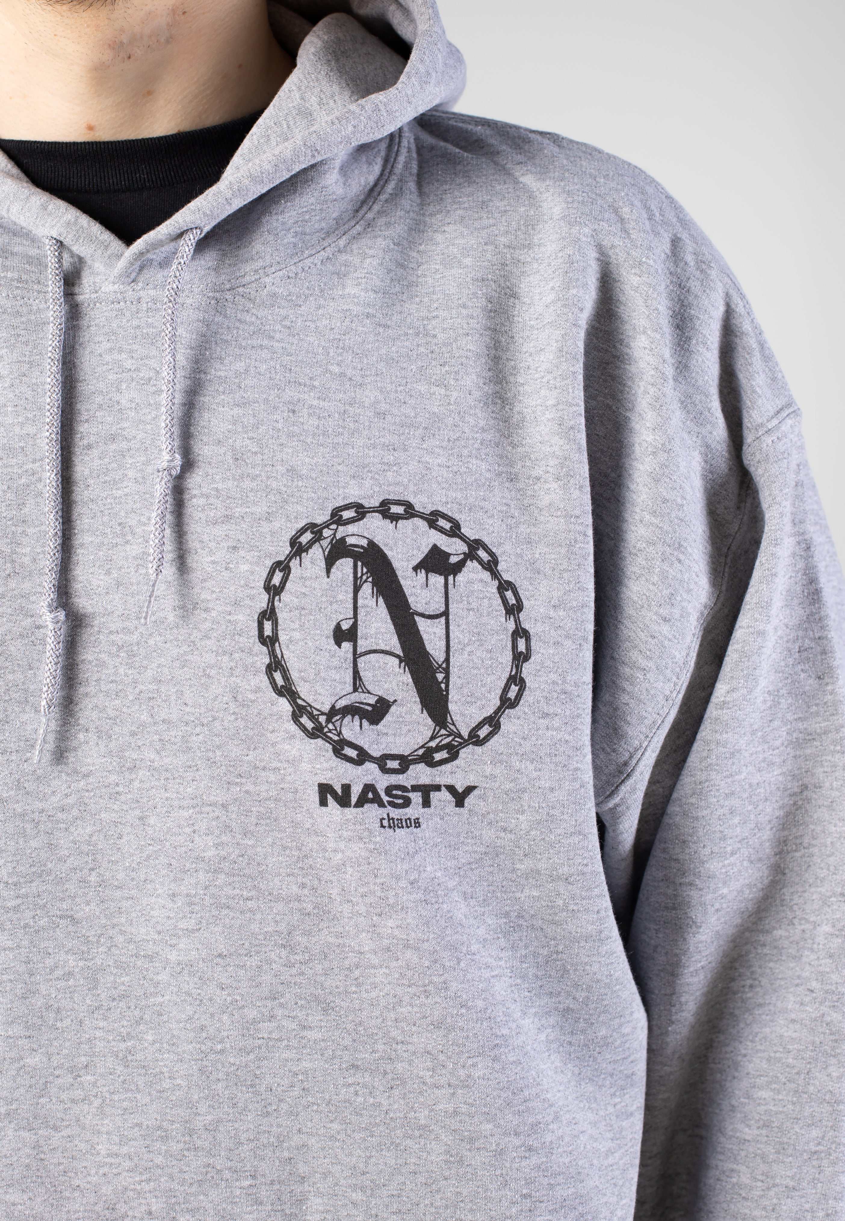 Nasty - Skull Chaos Sportsgrey - Hoodie - Image 5