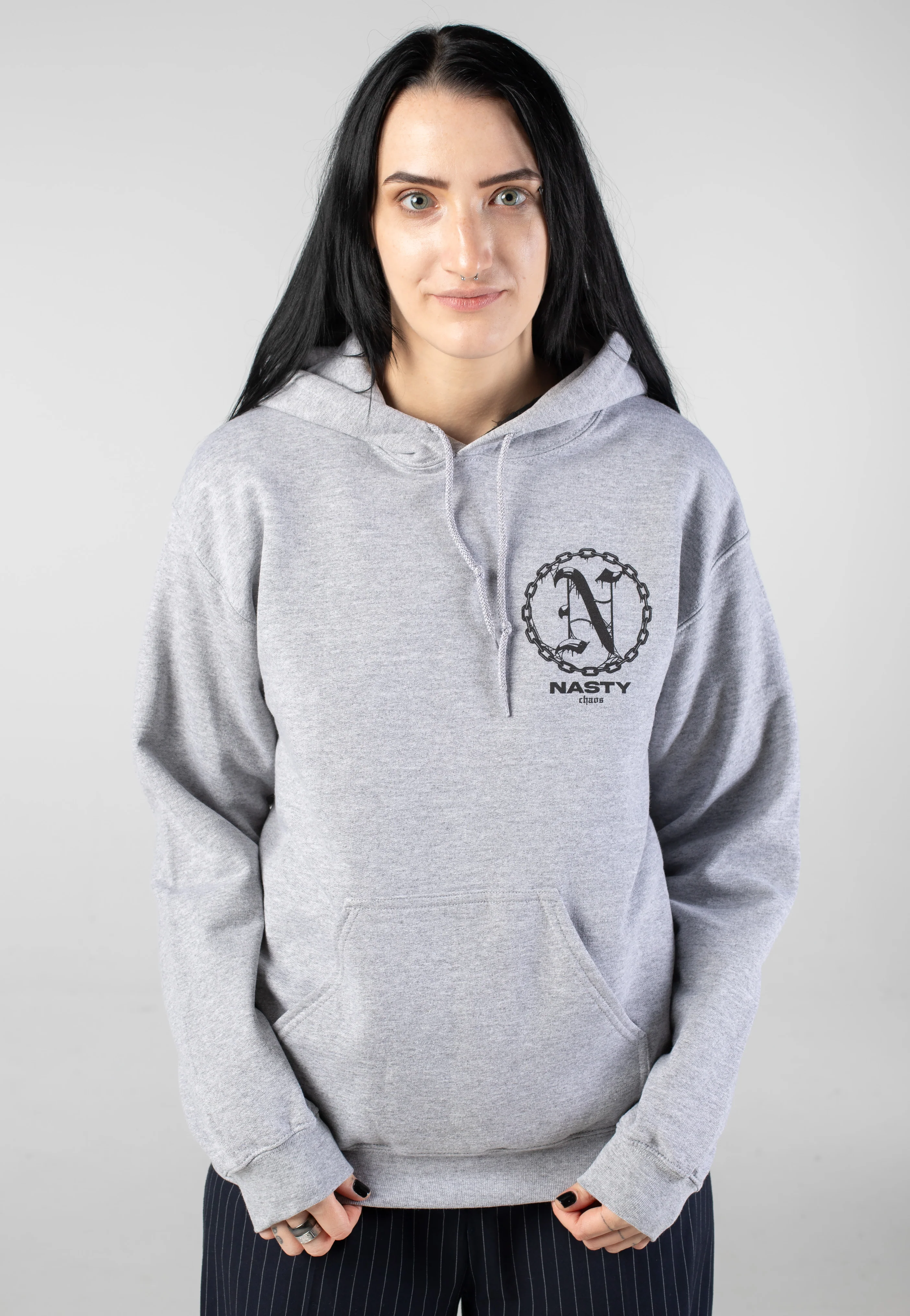 Nasty - Skull Chaos Sportsgrey - Hoodie - Image 6