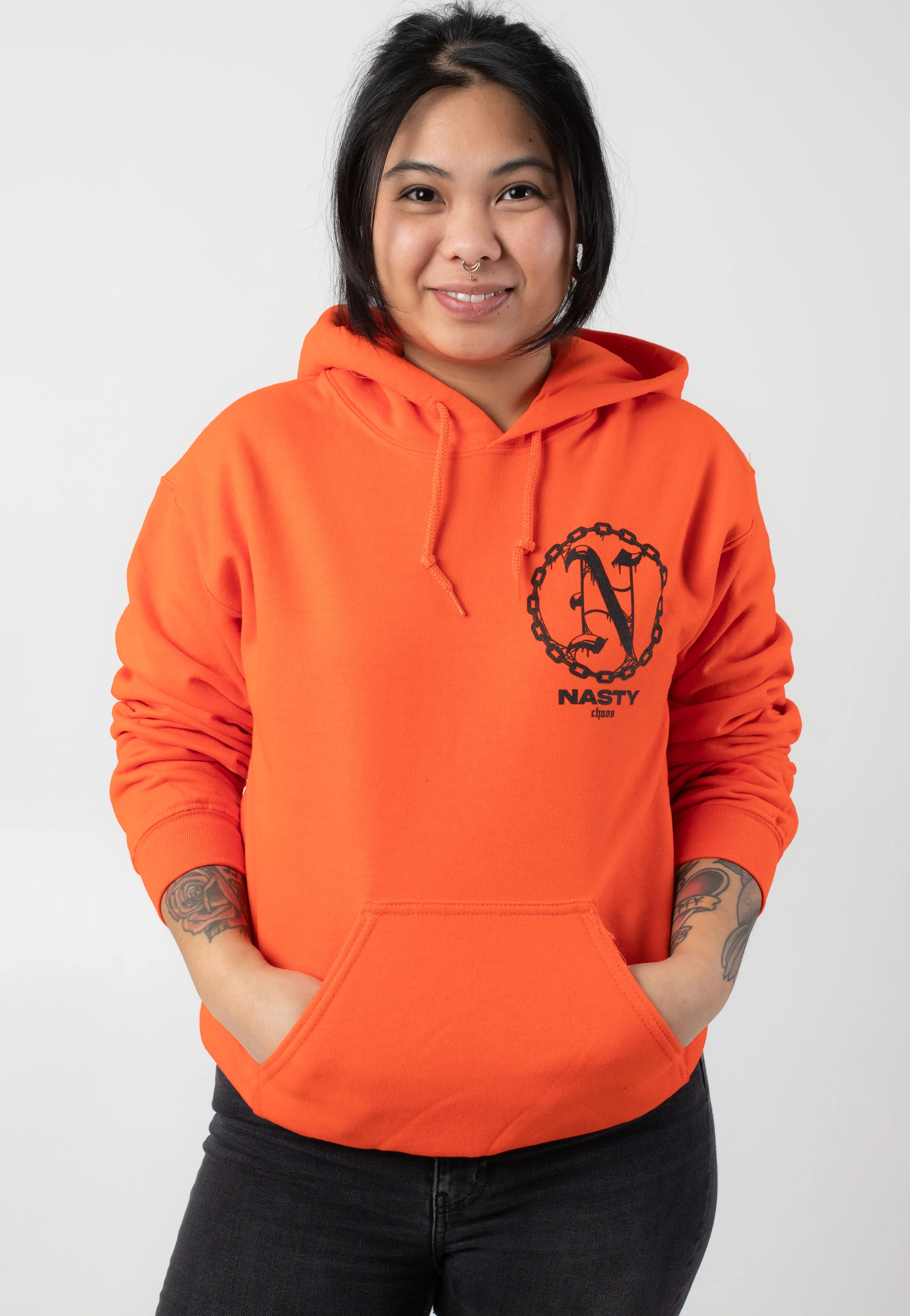 Nasty - Skull Frame Orange - Hoodie - Image 6
