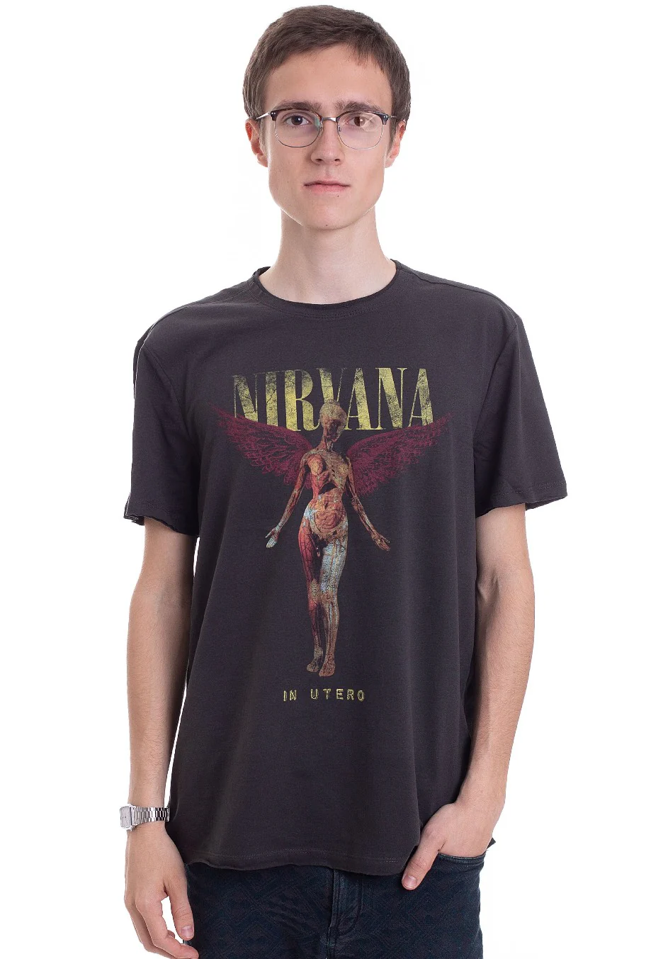 Nirvana - In Utero Charcoal - T-Shirt - Image 3