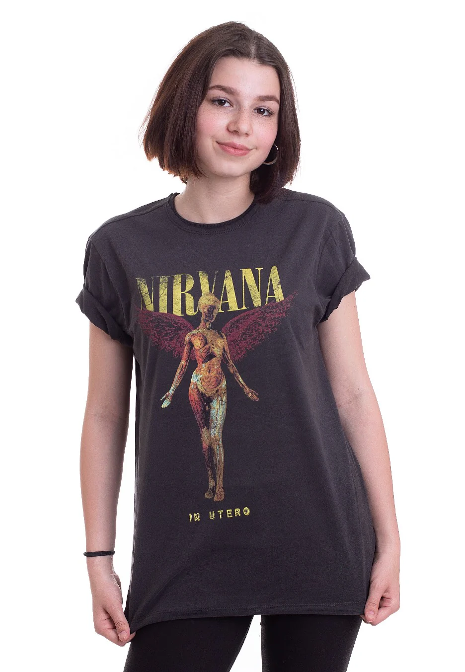 Nirvana - In Utero Charcoal - T-Shirt - Image 5