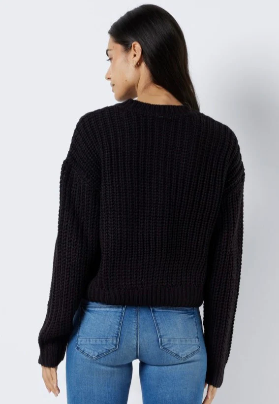 Noisy May - Charlie O Neck Black - Pullover - Image 4