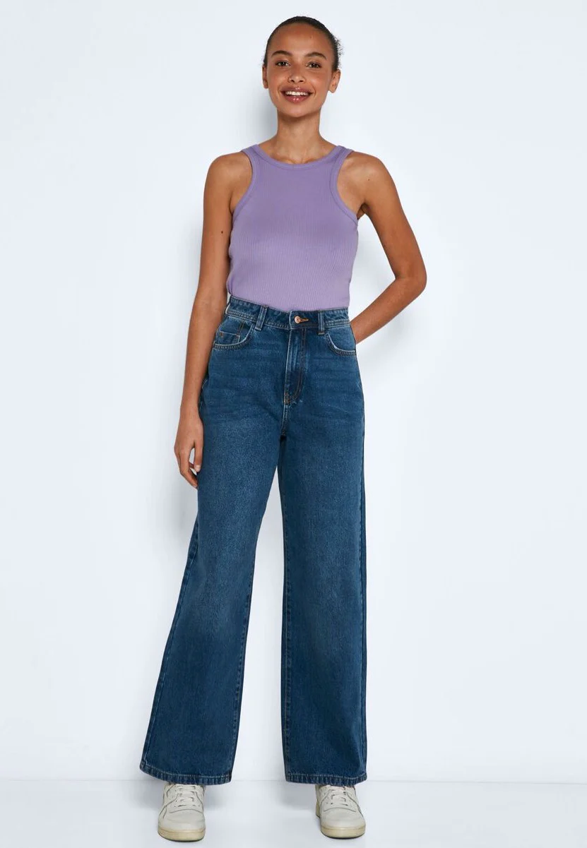 Noisy May - Drew Wide Leg Medium Blue Denim - Jeans - Image 3