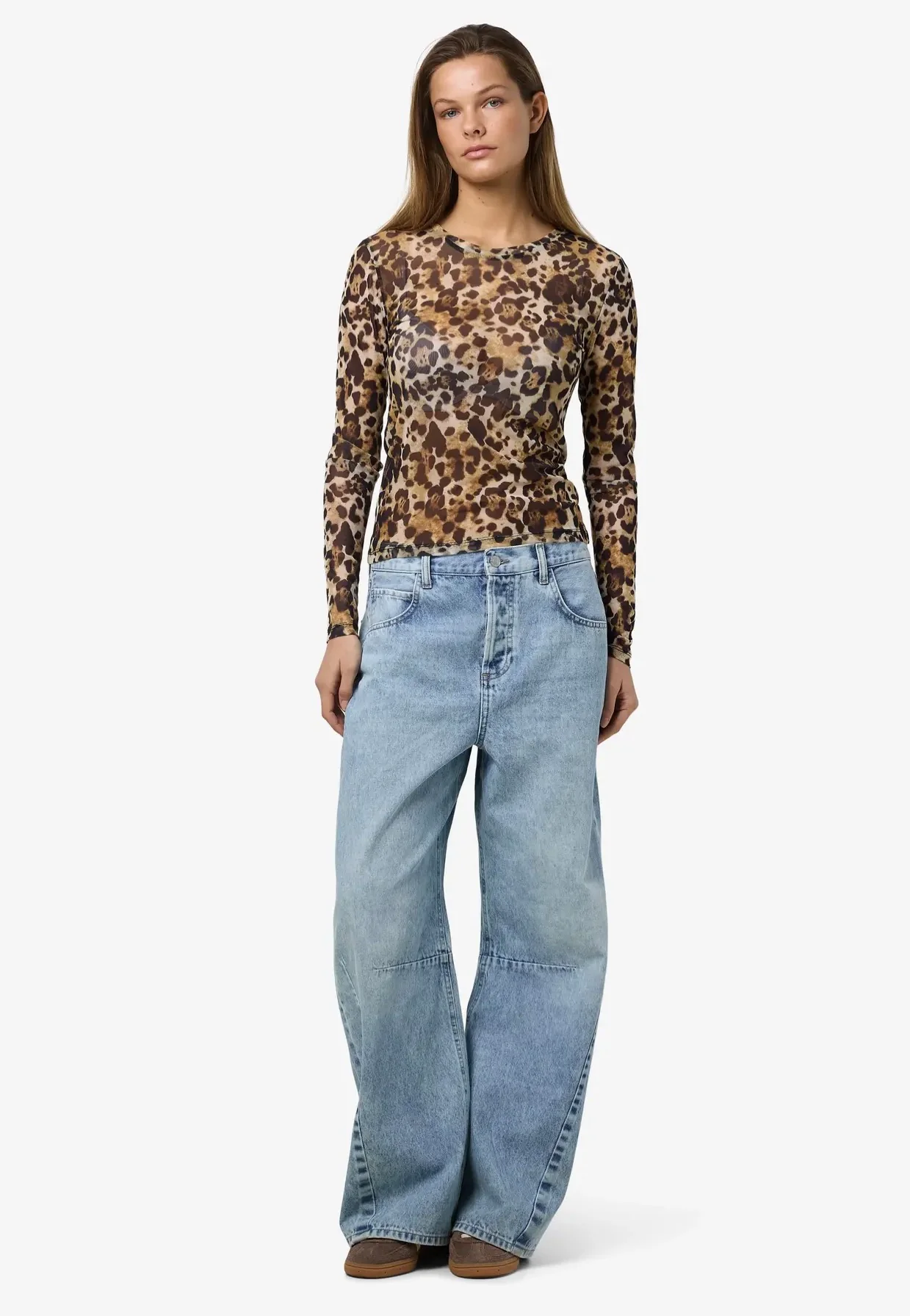 Judith L/S Mesh Black Leo - Top - Image 6