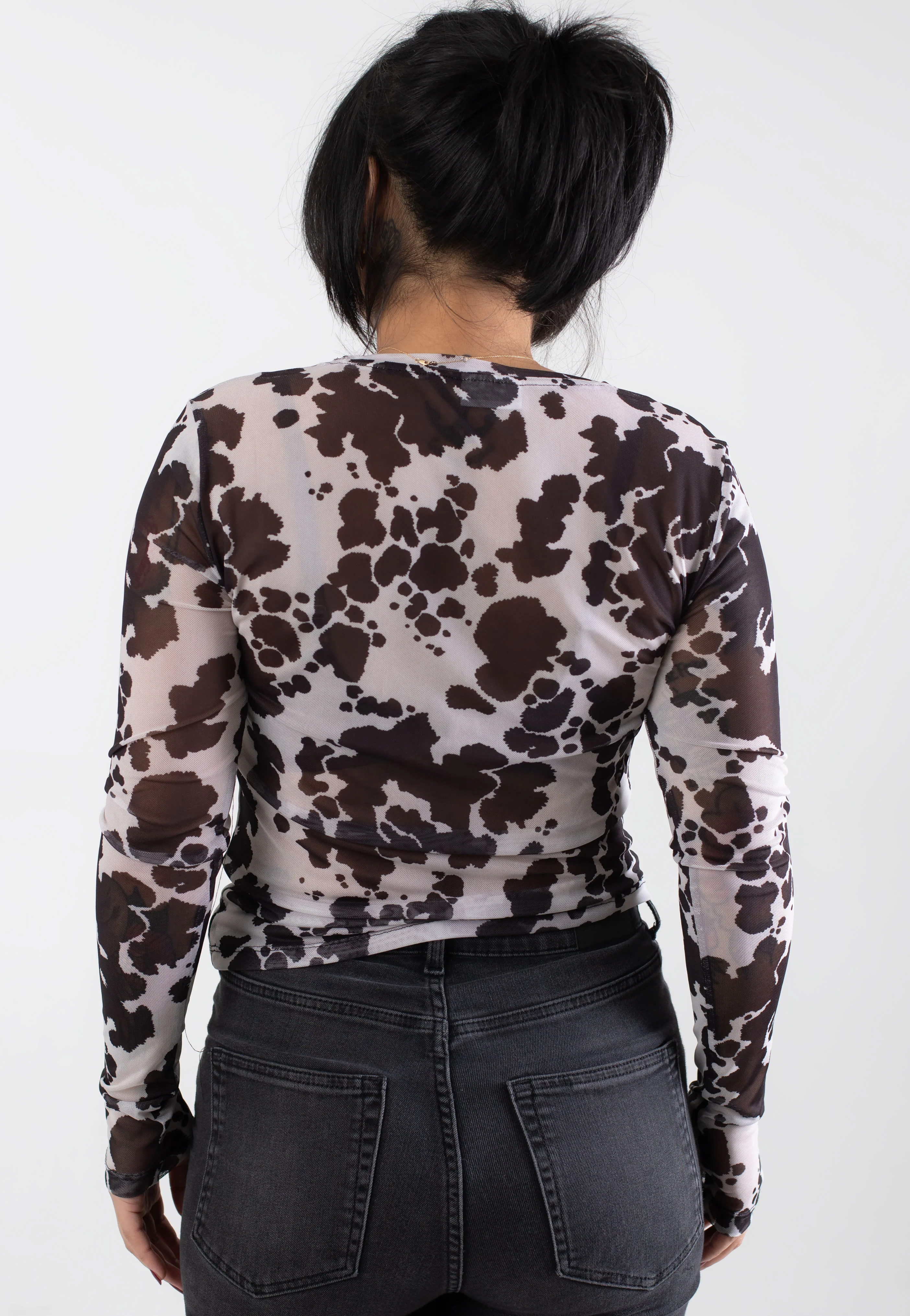 Noisy May - Judith Mesh Black Cow - Top - Image 3