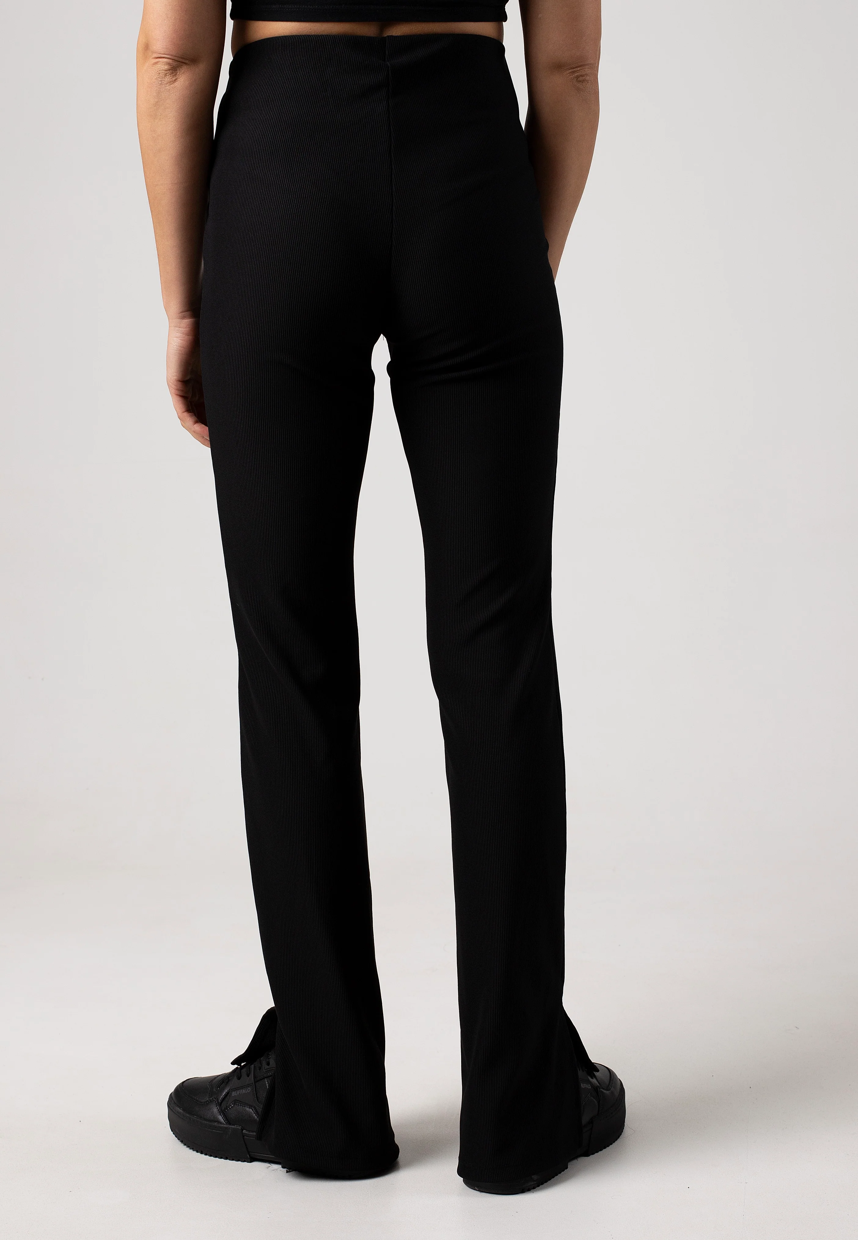 Myra Slit Detail Black - Pants - Image 5