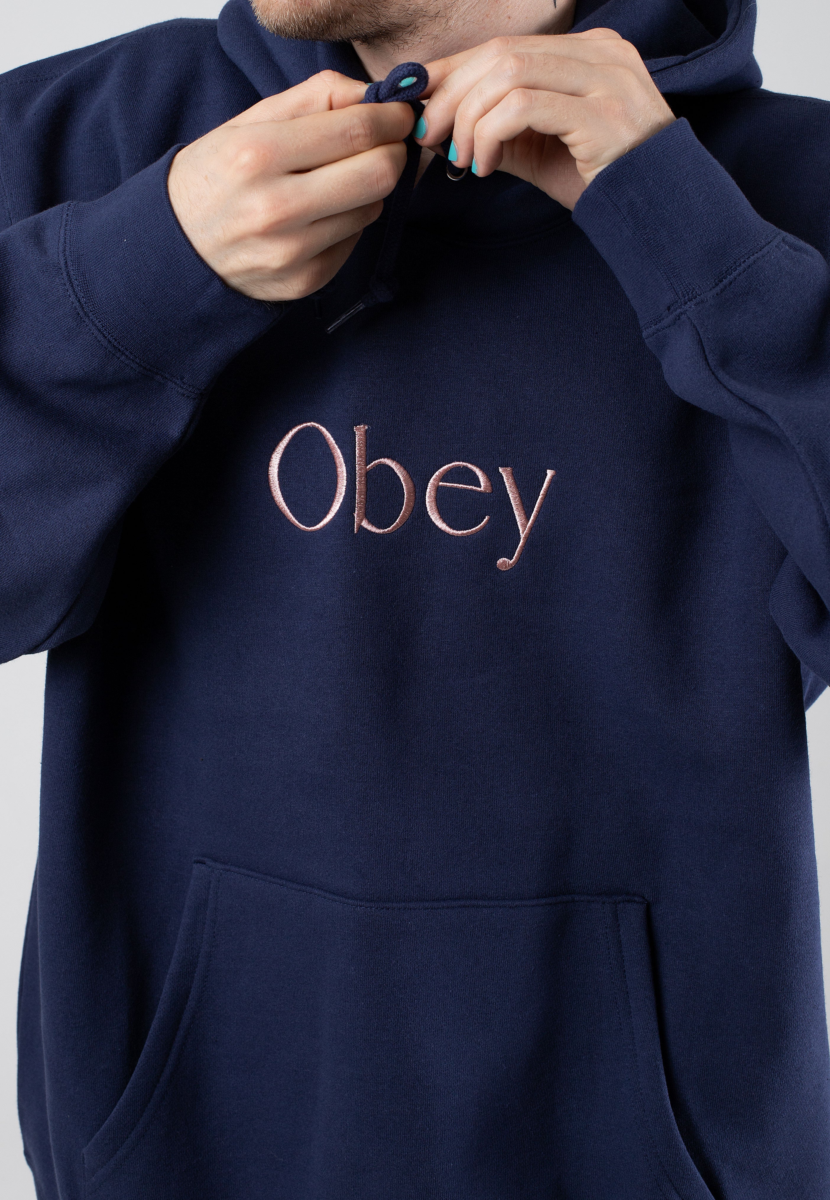 Obey - Ages Academy Navy - Hoodie - Image 2