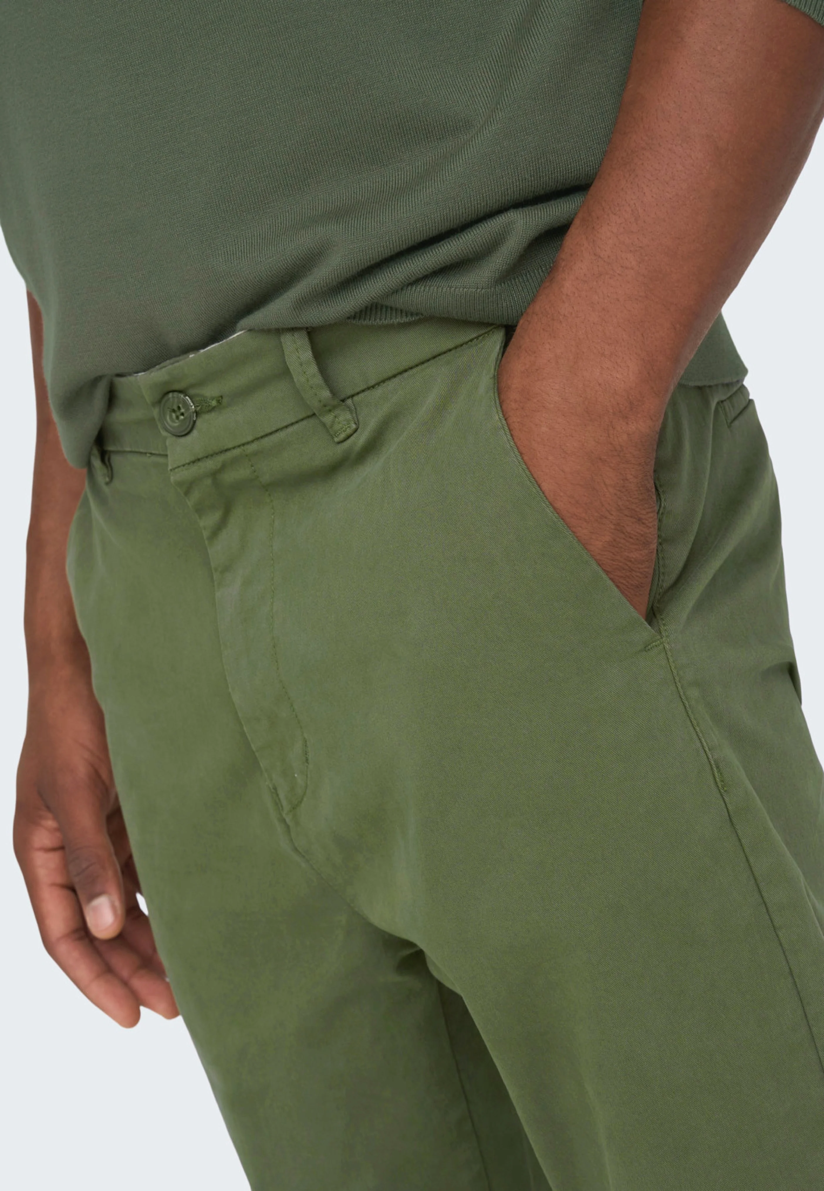 Only & Sons - Kent Cropped Winter Moss - Pants - Image 2