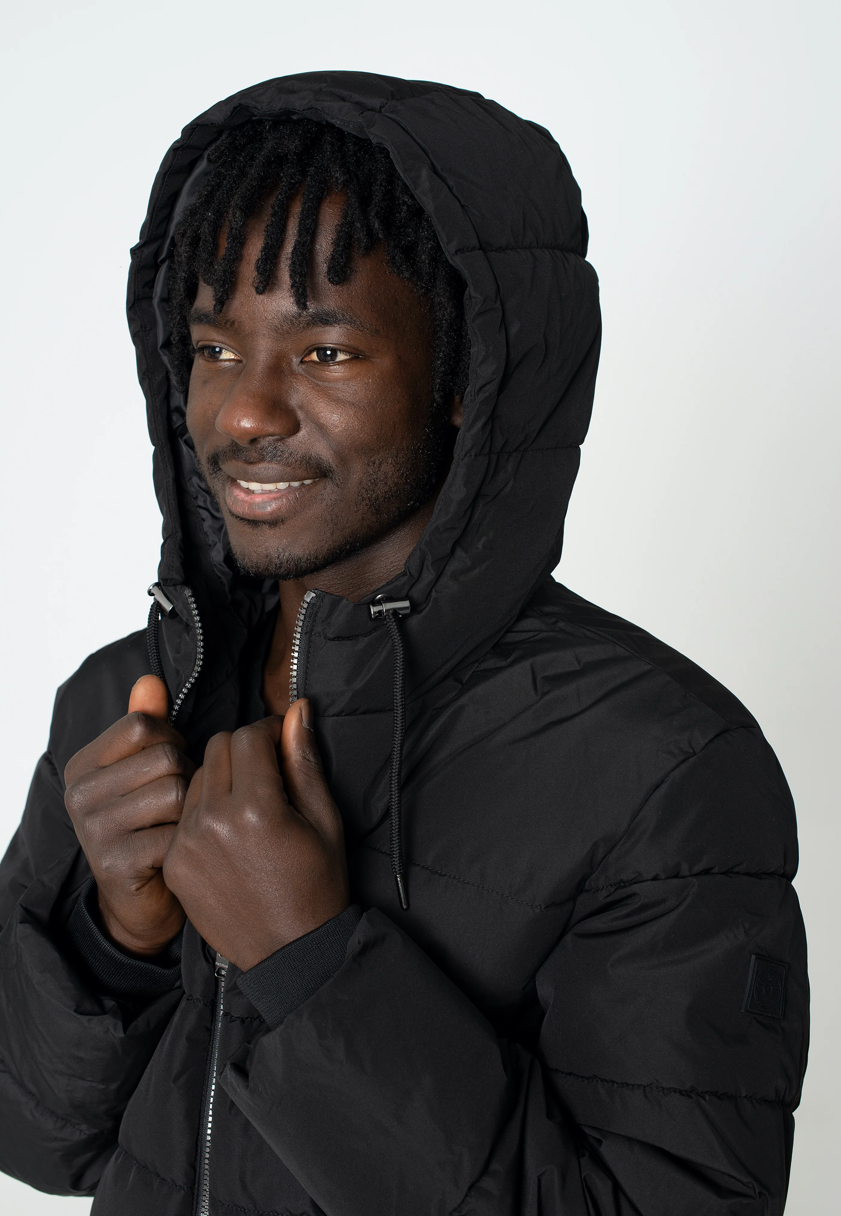 Only & Sons - Melvin Life Quilt Hood Black - Jacket - Image 3