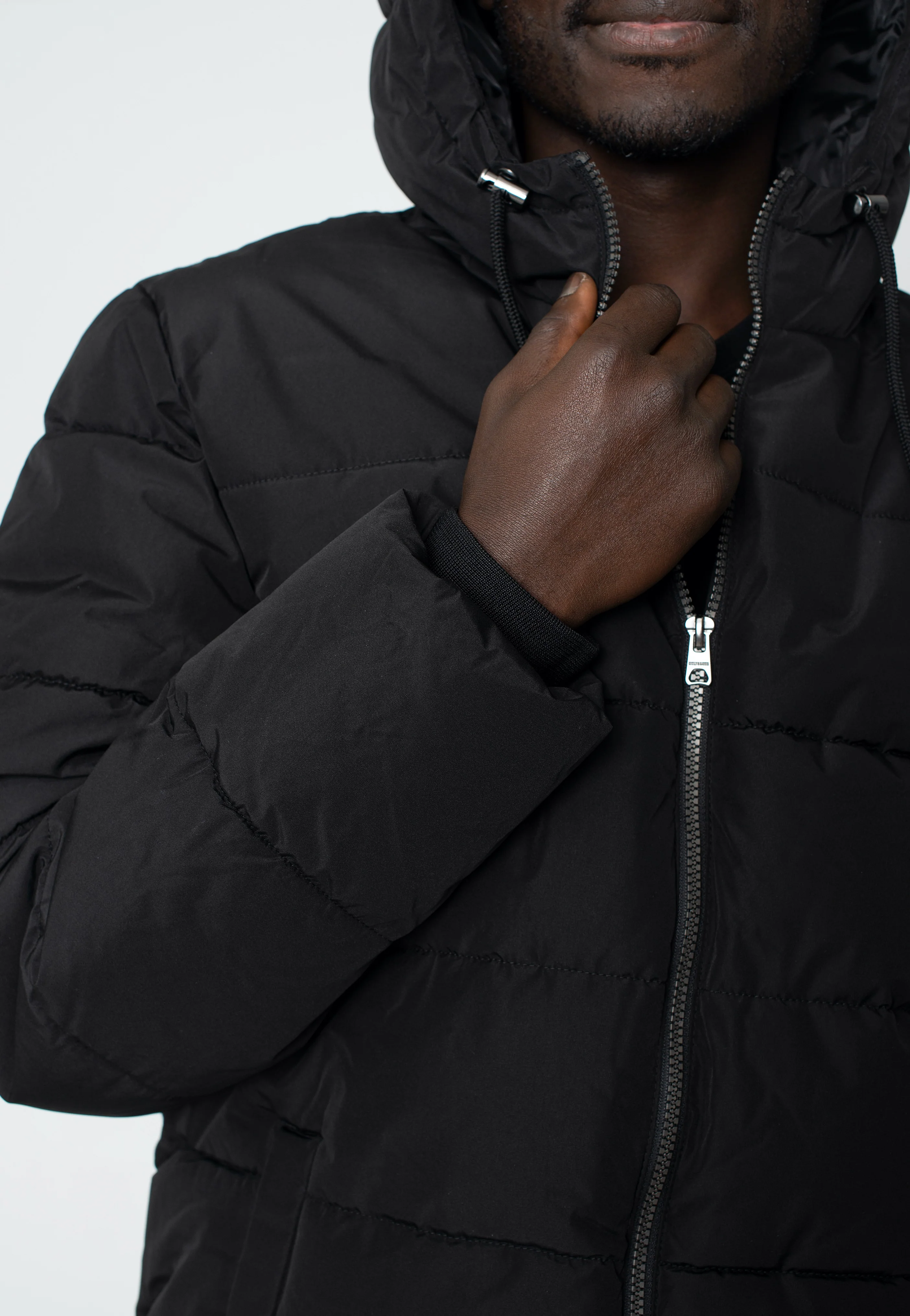 Only & Sons - Melvin Life Quilt Hood Black - Jacket - Image 4