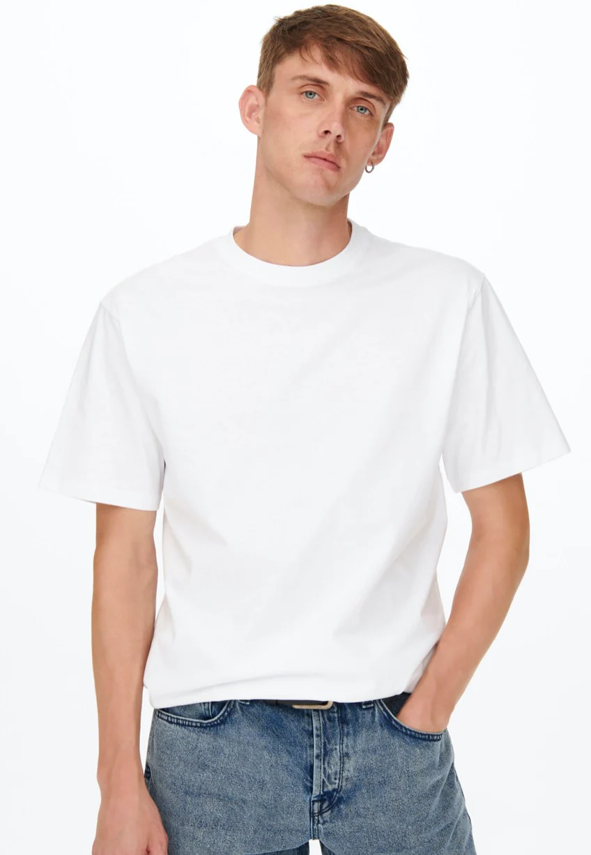 Only & Sons - Onsfred Rlx Bright White - T-Shirt - Image 2