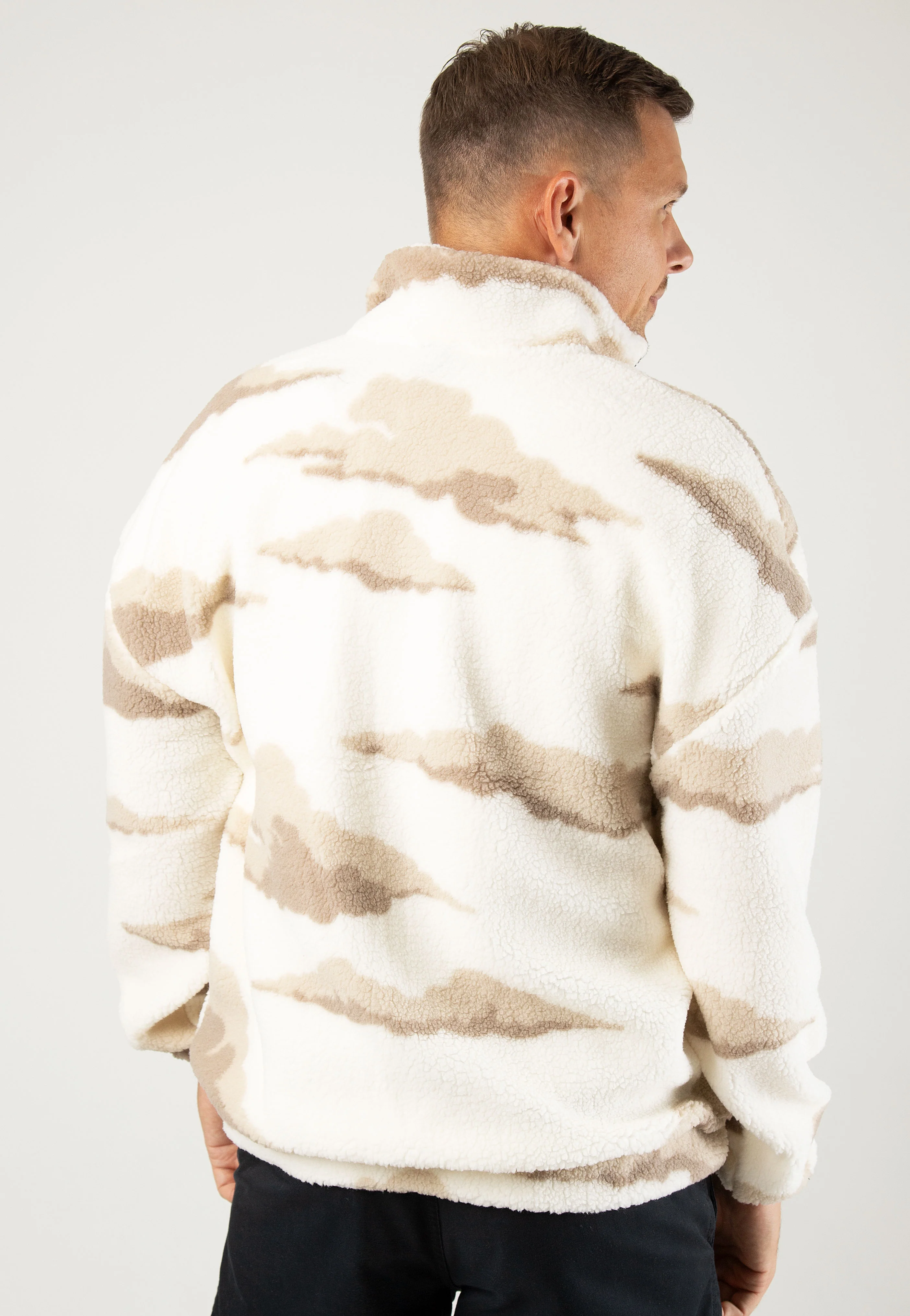 Only & Sons - Remy RLX AOP Teddy Full Zip Antique White - Jacket - Image 4