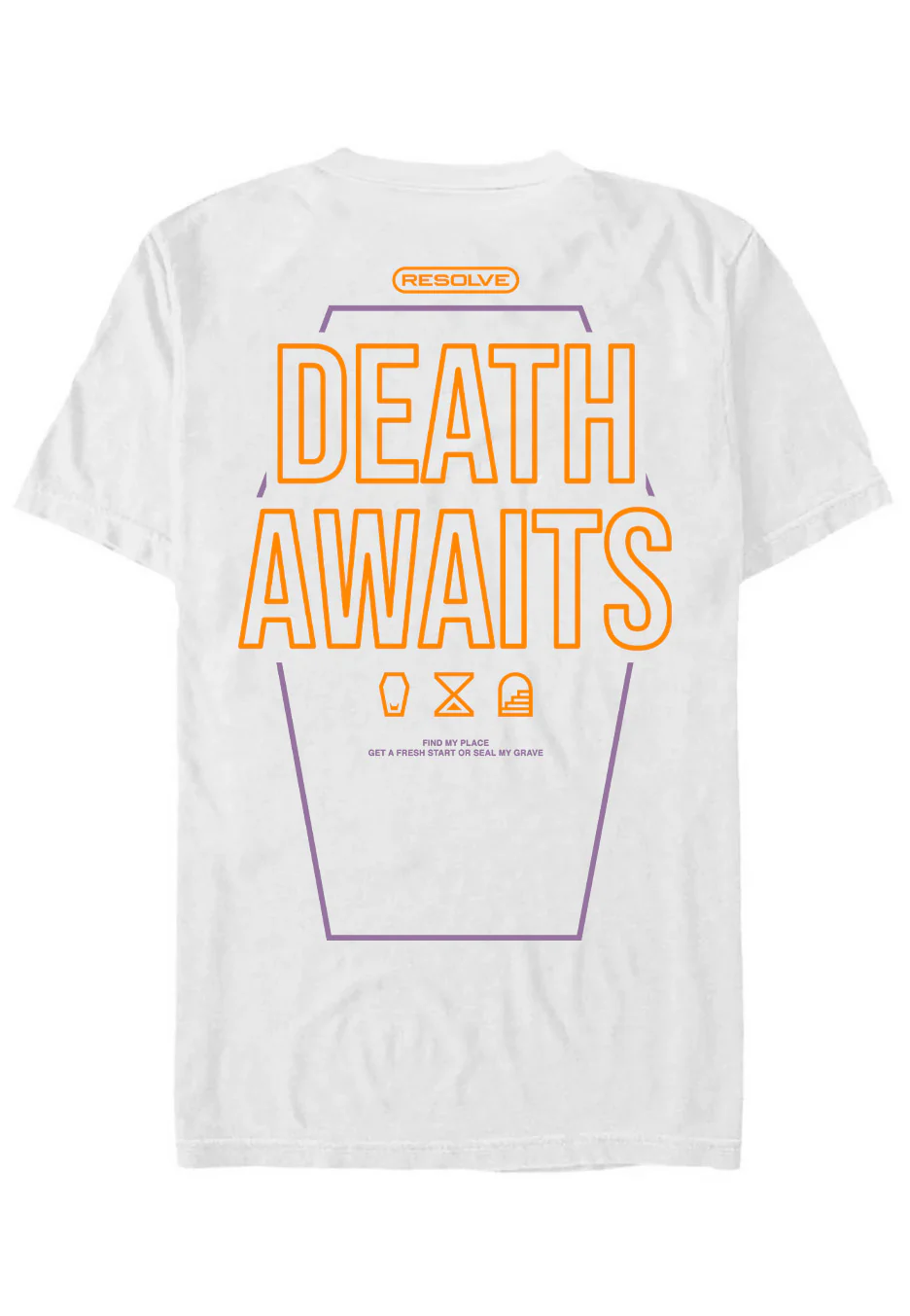 Resolve - Death Awaits White - T-Shirt - Image 4