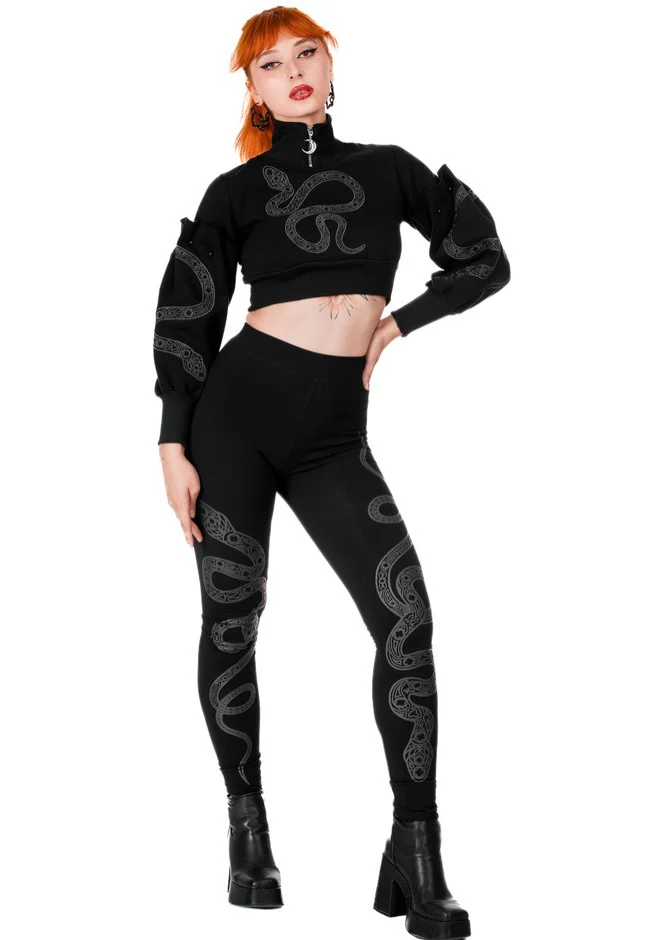 Cathedral Snake Black - Leggings - Image 9