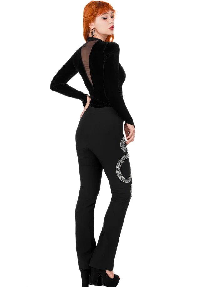 Restyle - Cathedral Snake Embroidered Black - Pants - Image 10
