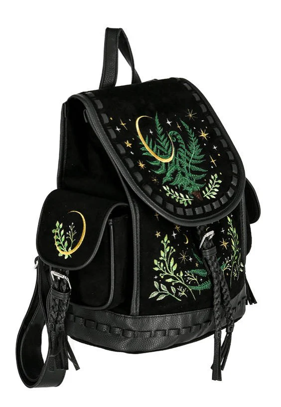 Restyle - Herbal With Fern And Crescent Black - Backpack - Image 6