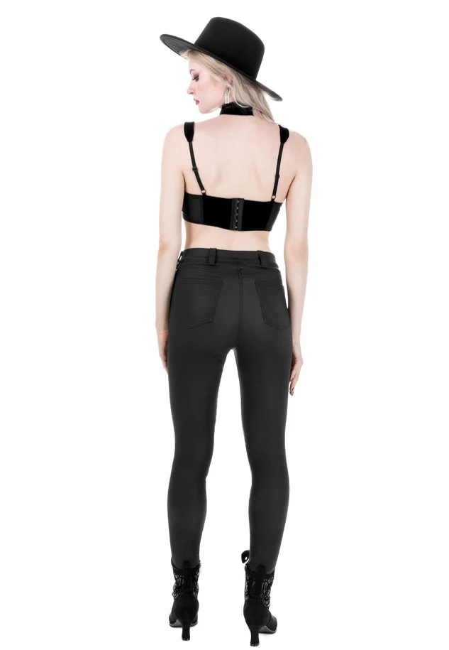 Restyle - Mortem Lace Up Black - Pants - Image 5