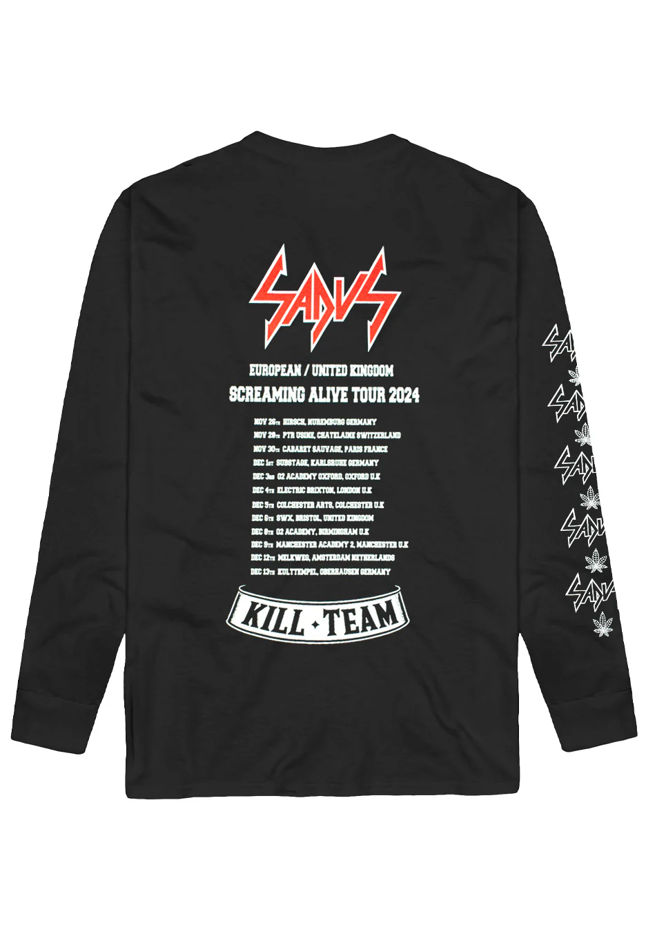 Sadus - Screaming Alive Tour 2024 - Longsleeve - Image 2