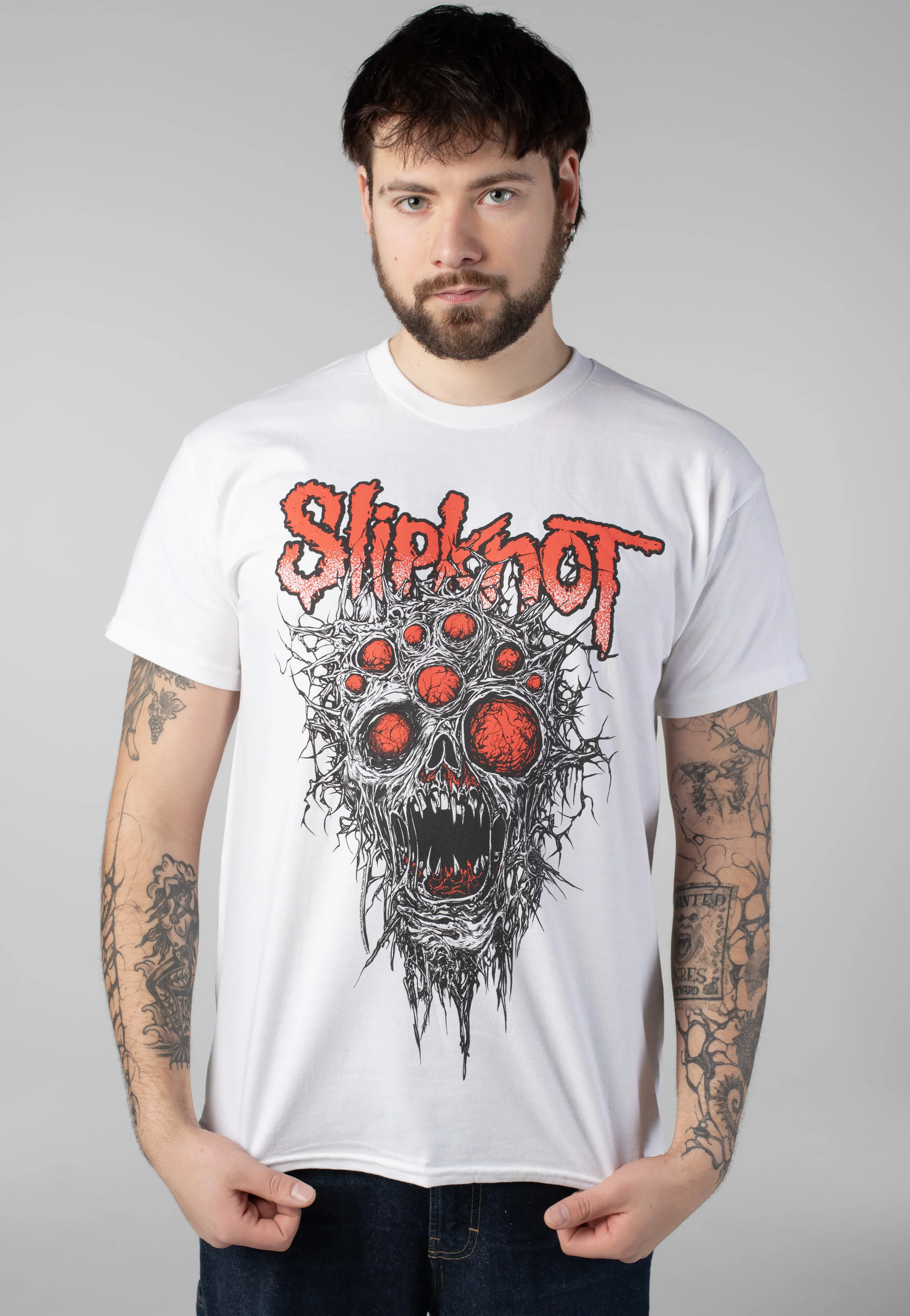 Slipknot - 9 Eye Monster White - T-Shirt - Image 3
