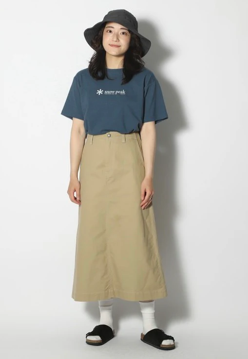 Snow Peak - Soft Cotton Logo Slateblue - T-Shirt - Image 5