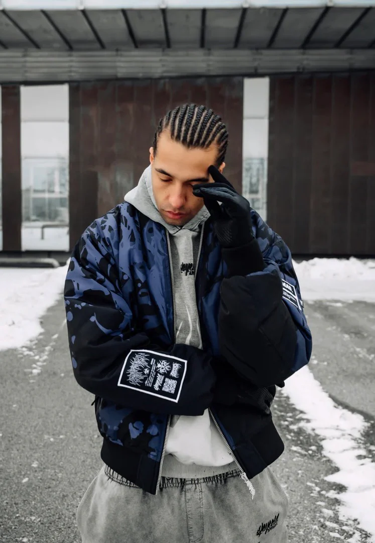 Stay Cold Apparel - Reign Of Blood Bomber Black/Blue - Jacket - Image 2