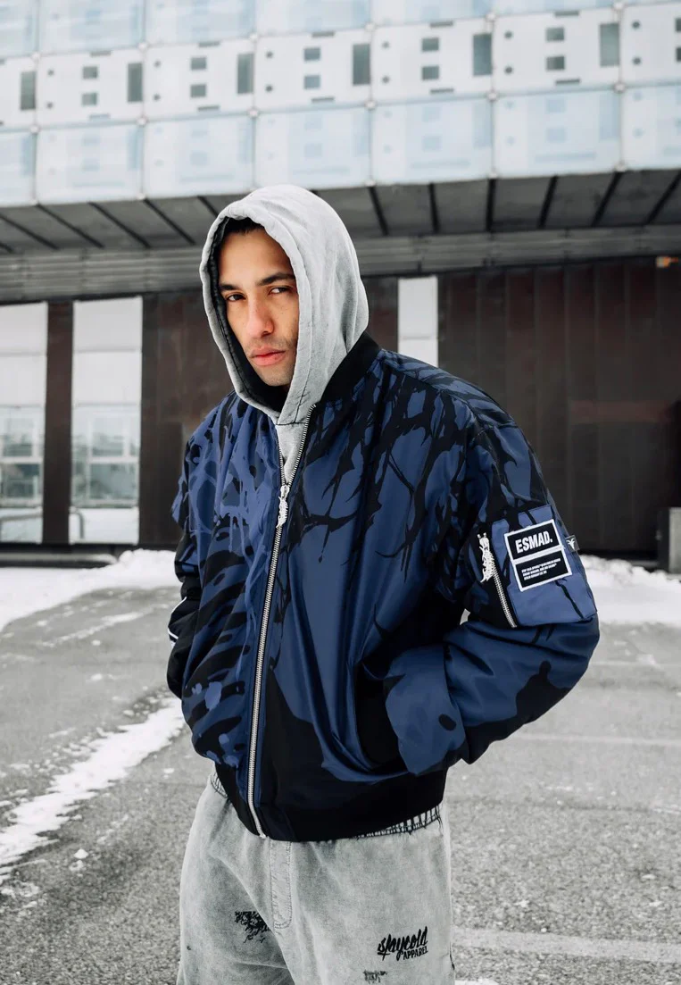 Stay Cold Apparel - Reign Of Blood Bomber Black/Blue - Jacket - Image 6