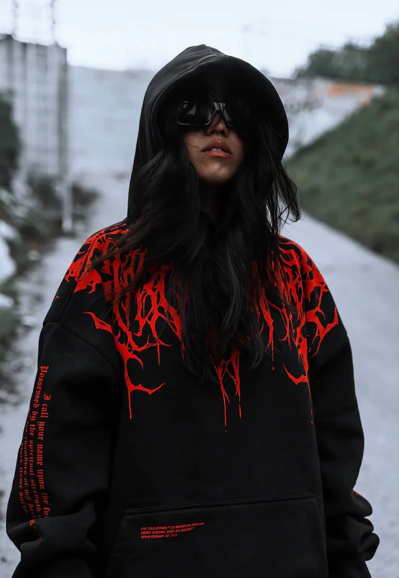 Stay Cold Apparel - Reign Of Blood Heavy Oversized Black - Hoodie - Image 3
