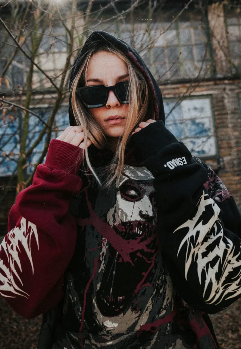 Tears Of God Heavy Oversized Black/Red - Hoodie - Image 7