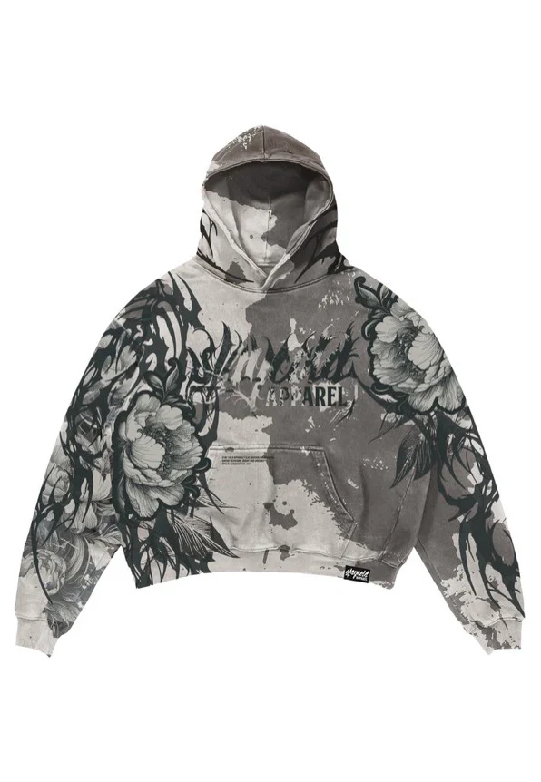 Veins Of Velvet Heavy Oversized Grey - Hoodie - Image 6