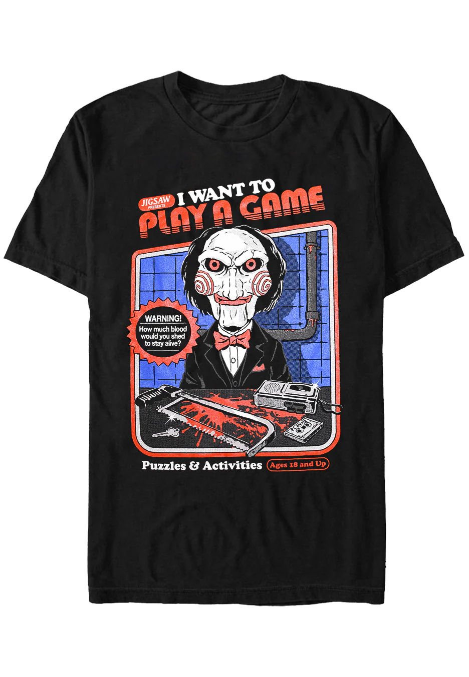 Steven Rhodes x Saw - I Want To Play A Game - T-Shirt - Image 5