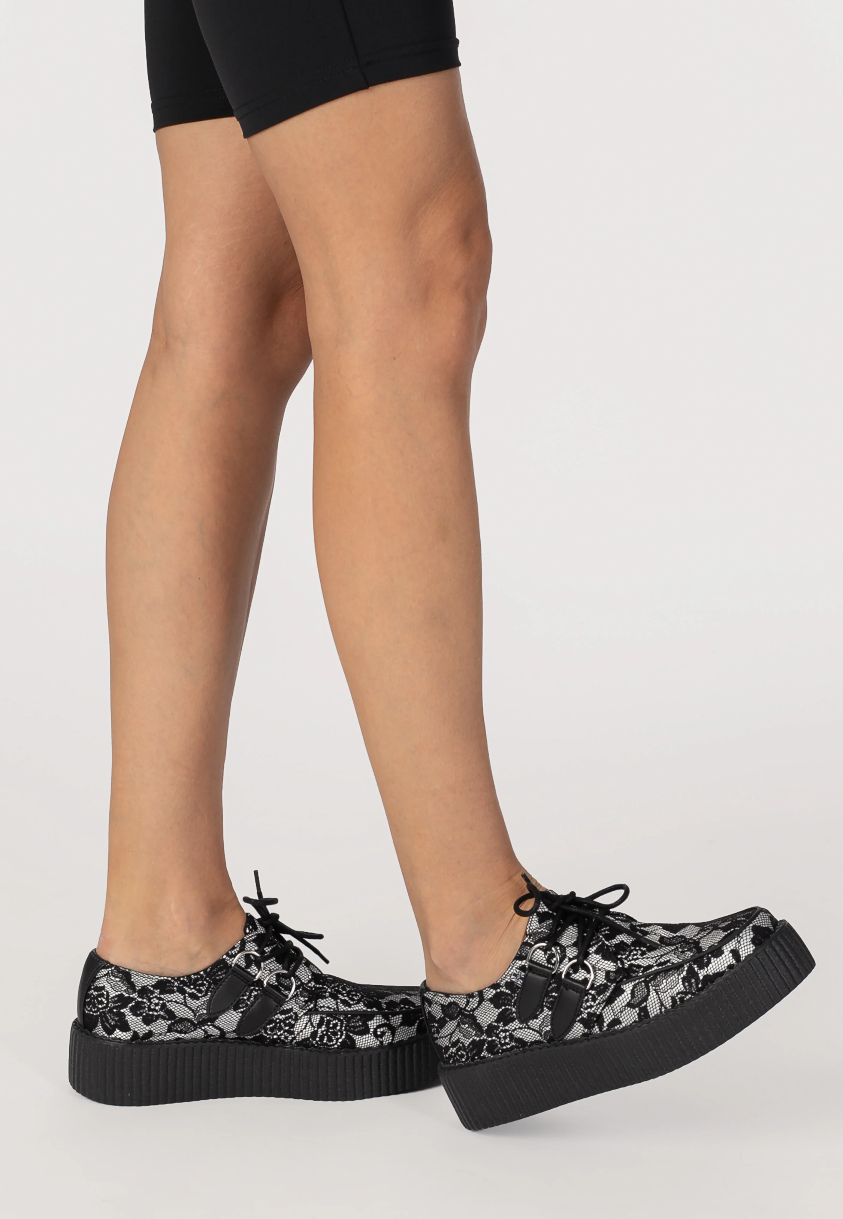 Viva High Black/White Lace - Shoes - Image 8