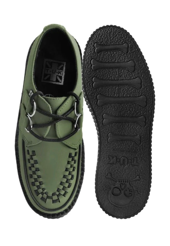 T.U.K. - Viva High Creeper Dark Green Vegan - Girl Shoes - Image 5