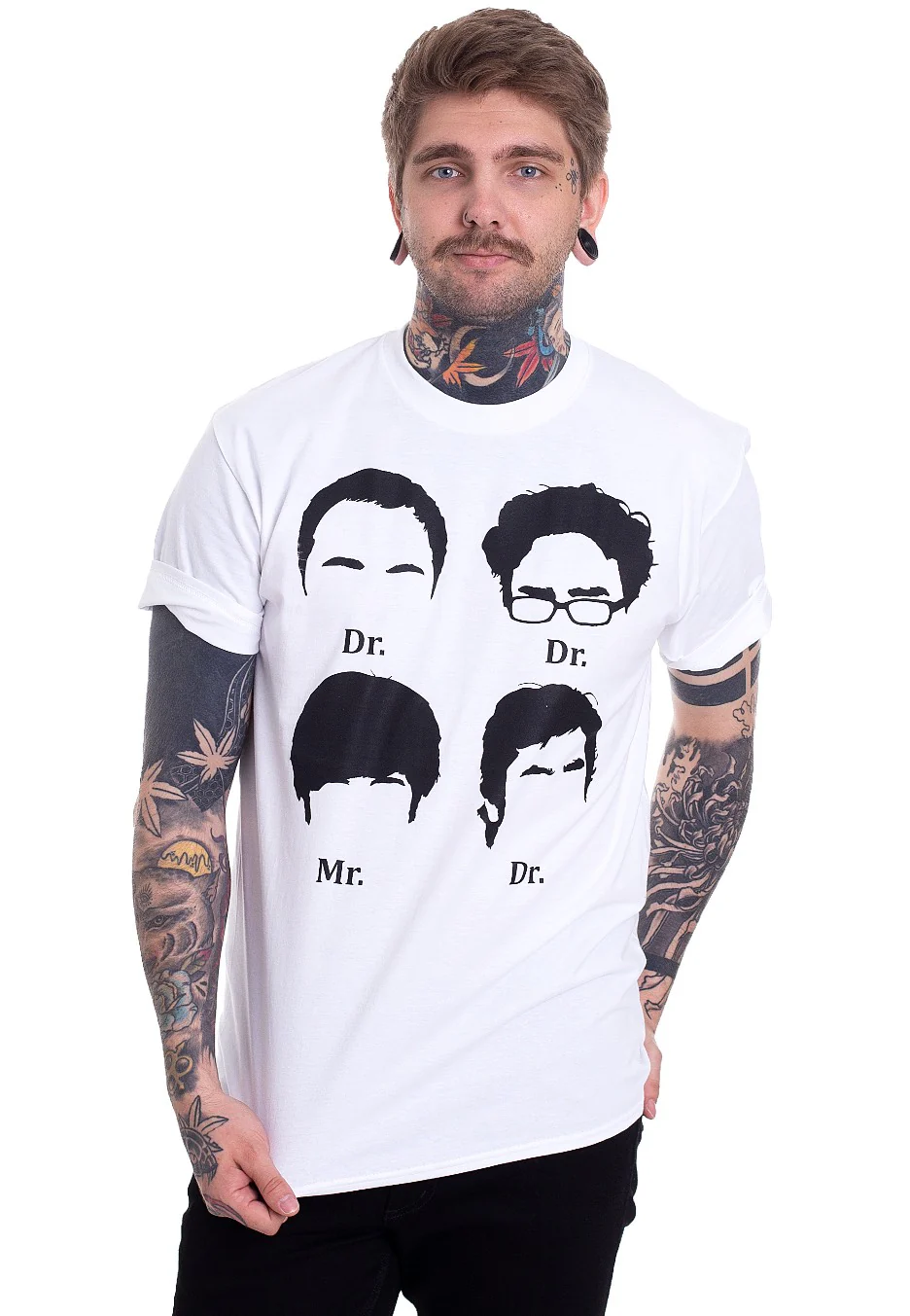 The Big Bang Theory - Prefix Heads White - T-Shirt - Image 3