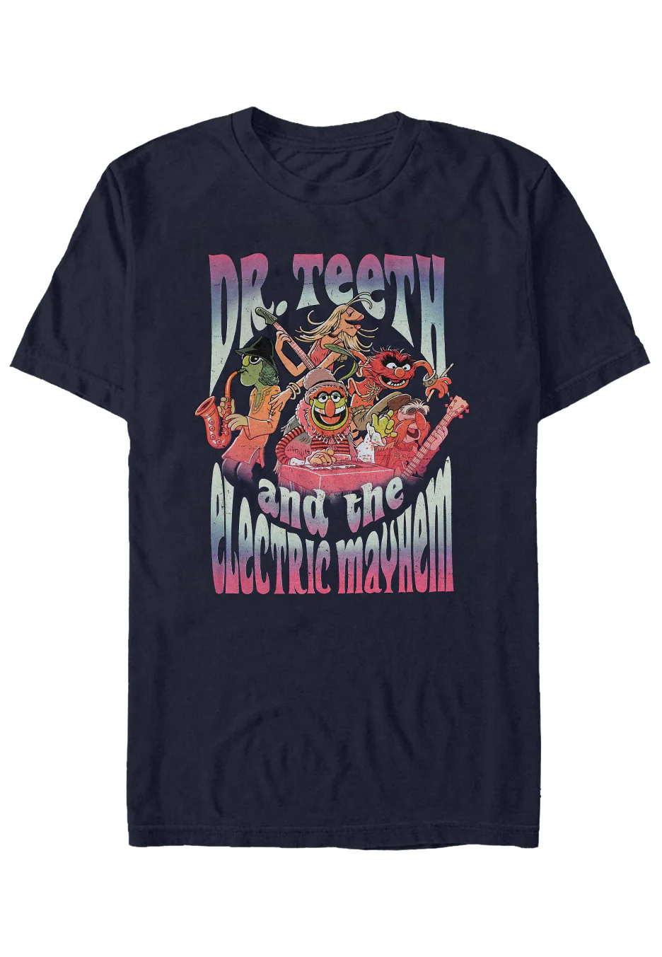 The Muppets - Dr Teeth Band Navy - T-Shirt - Image 2