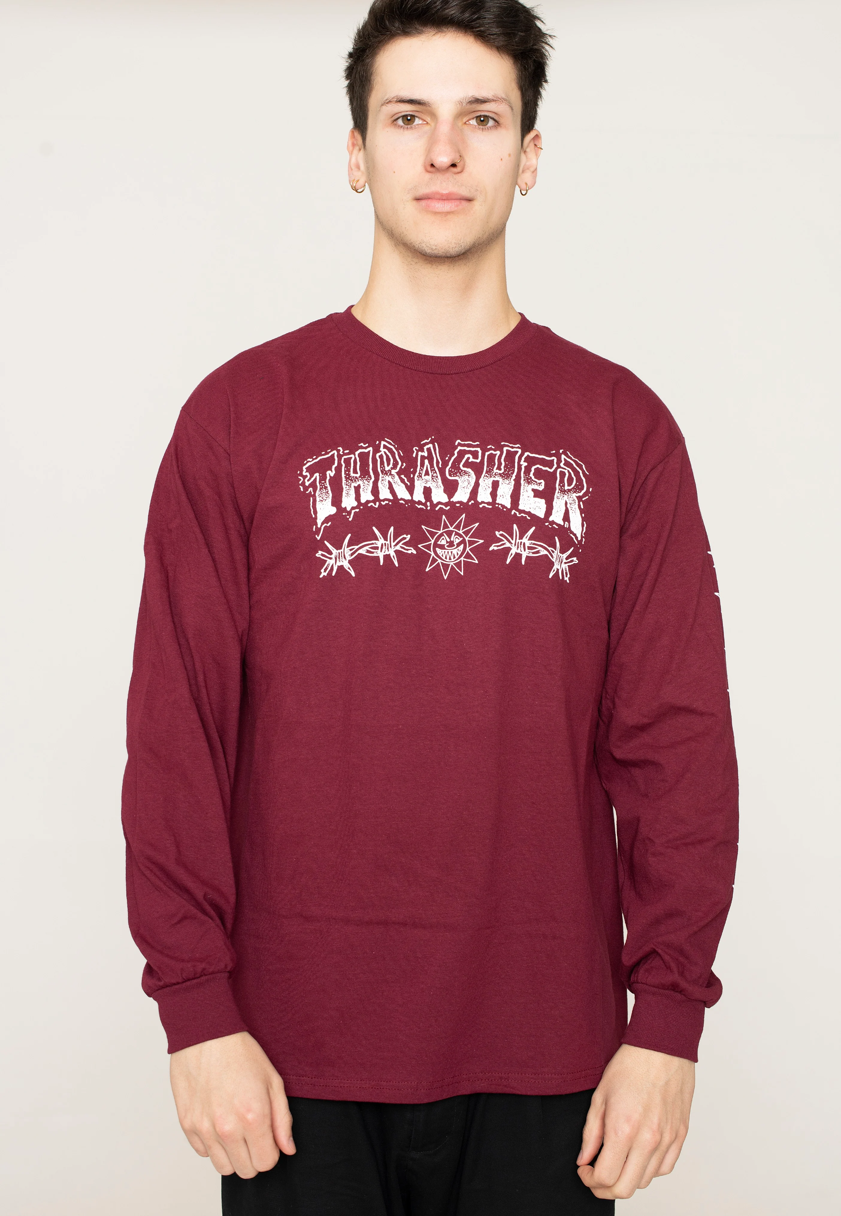 Thrasher - Barbed Wire Maroon - Longsleeve