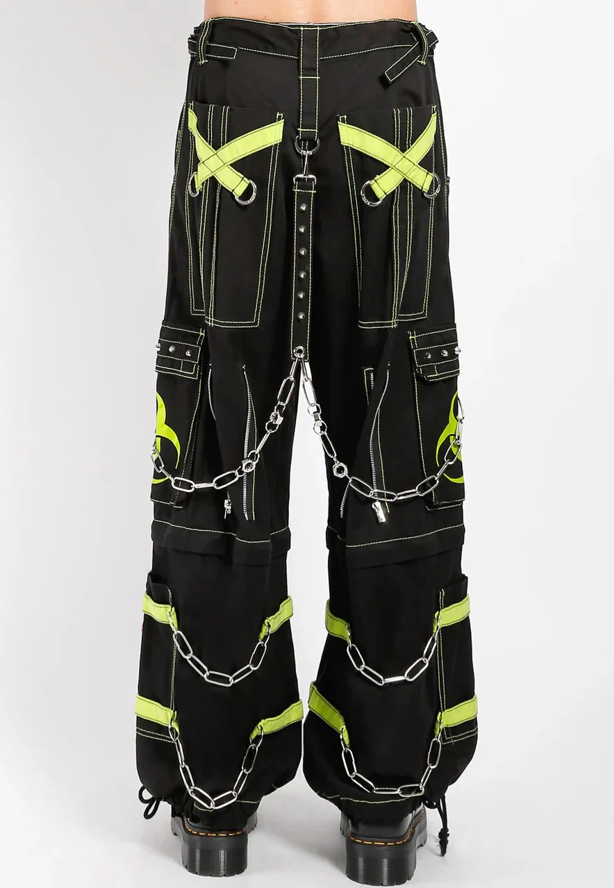 Tripp NYC - Biohazard Zip Off Black/Lime - Pants - Image 4