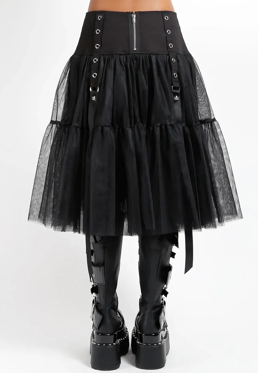 Tutu Ribbon Tulle Skirt Black - Skirt - Image 2