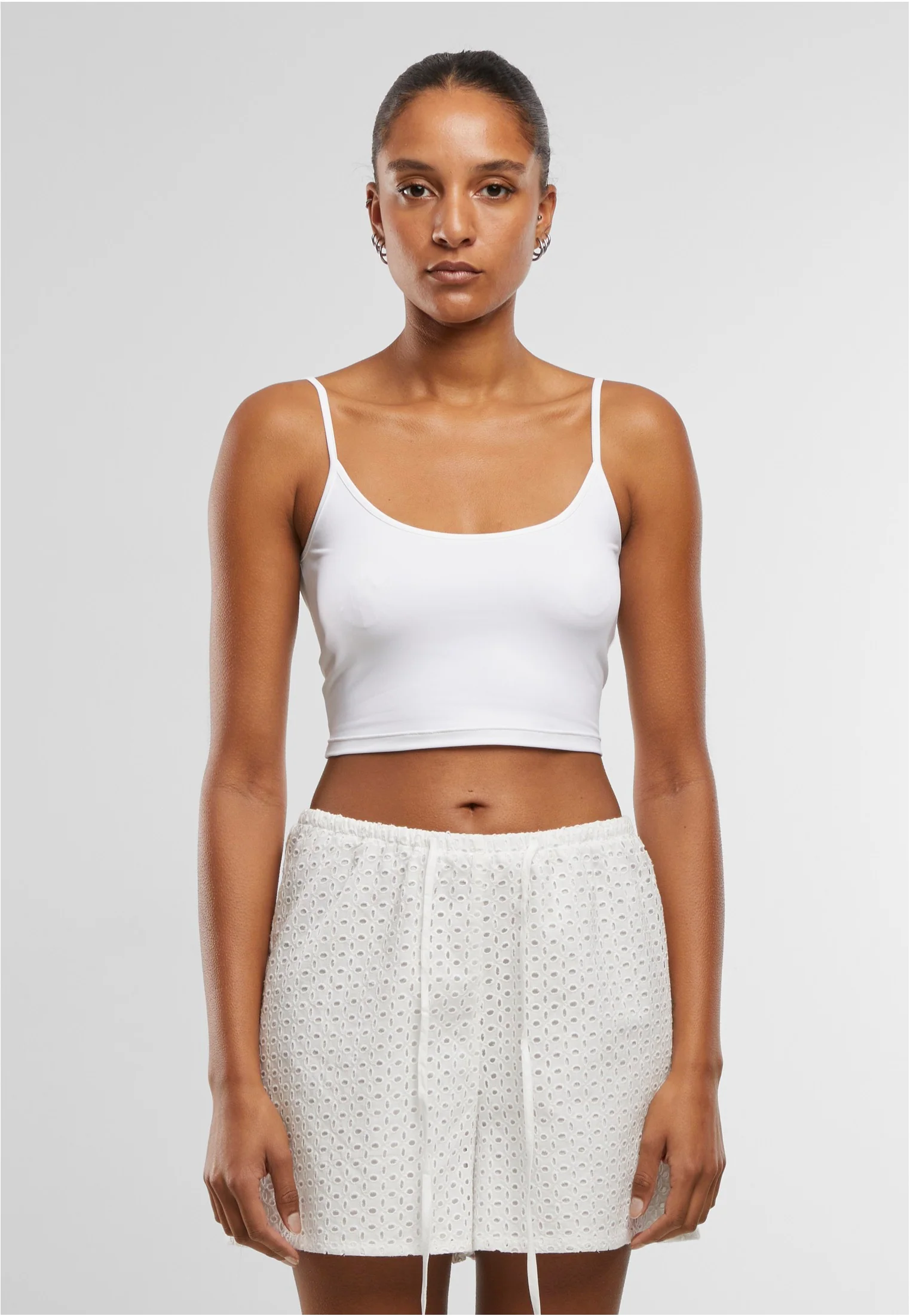 Urban Classics - Basic Top Low Back Neckline White - Tank - Image 3