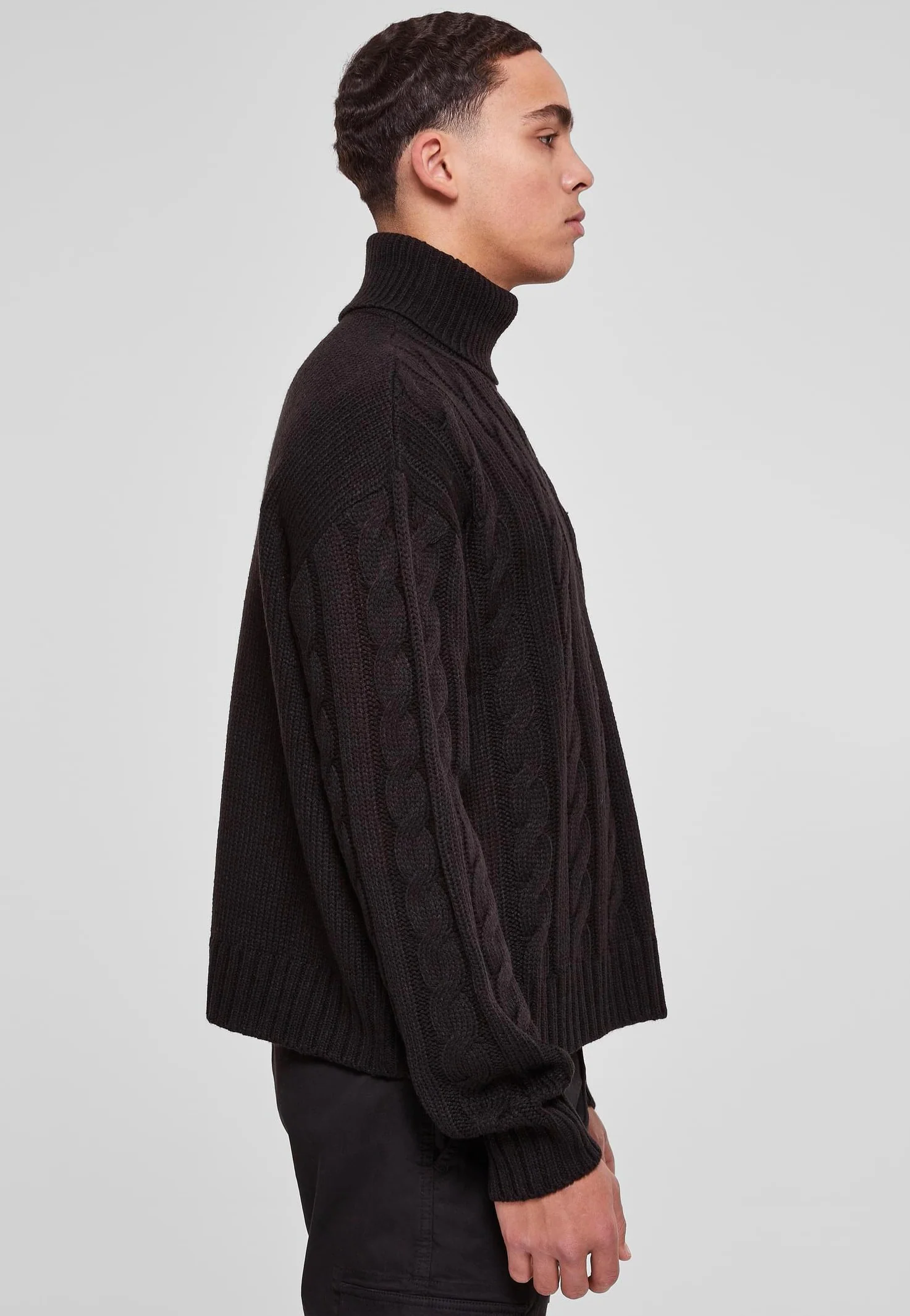 Urban Classics - Boxy Roll Neck Black - Pullover - Image 3