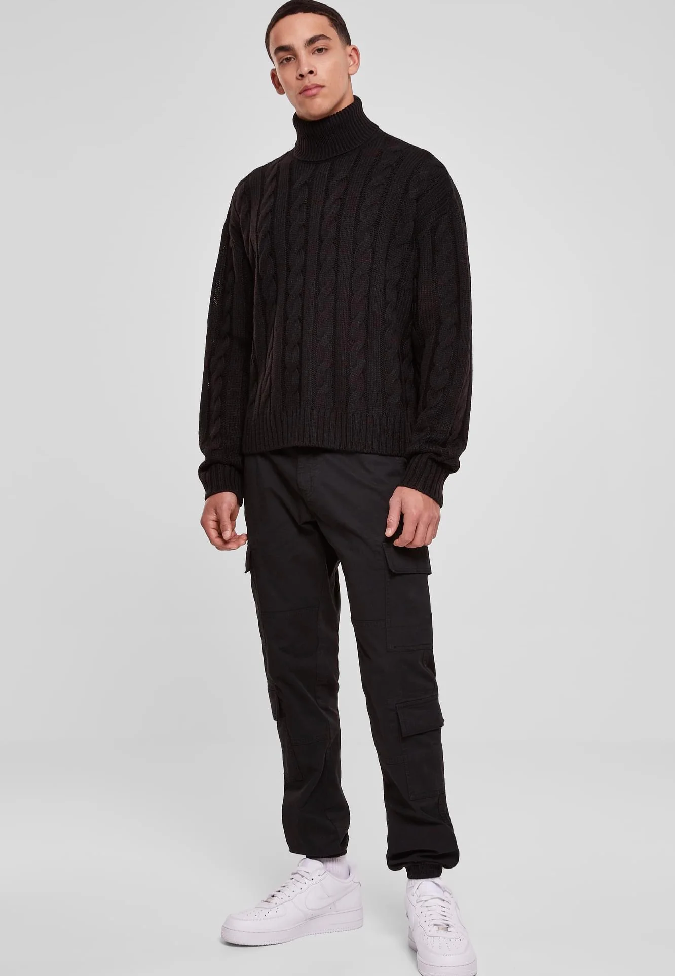 Urban Classics - Boxy Roll Neck Black - Pullover - Image 5