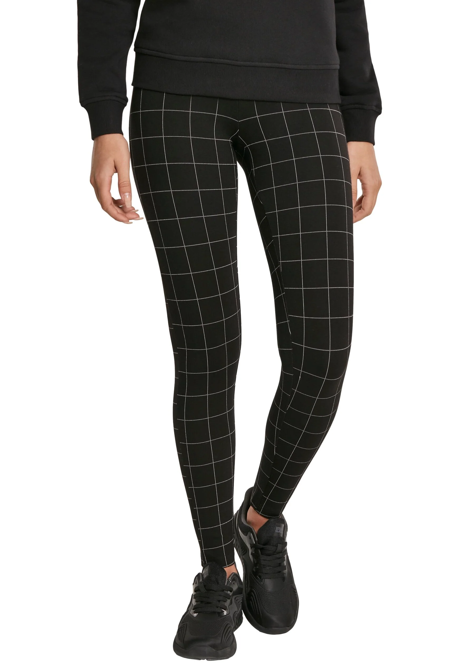 Urban Classics - Check High Waist Black/White - Leggings - Image 2