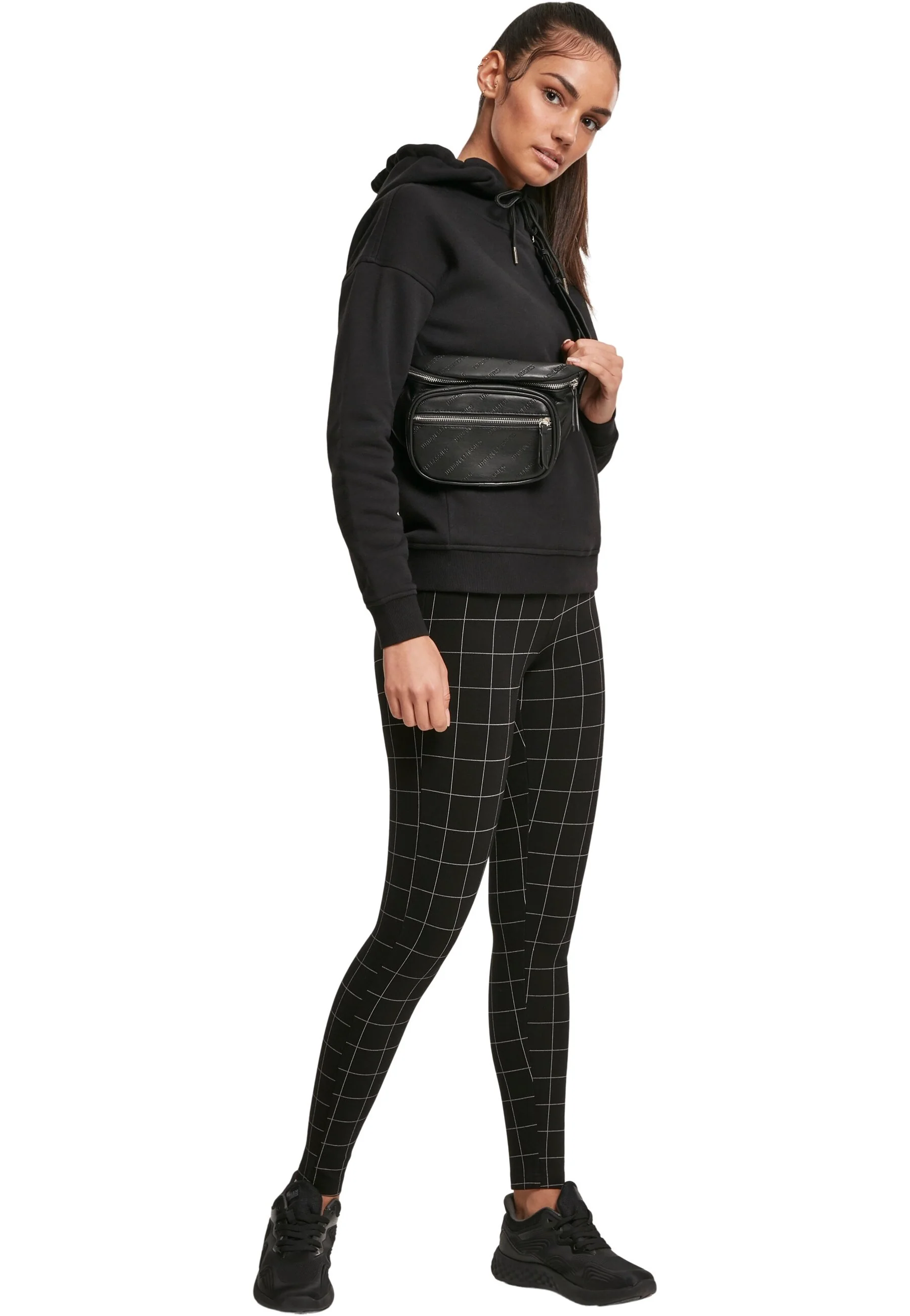 Urban Classics - Check High Waist Black/White - Leggings - Image 3